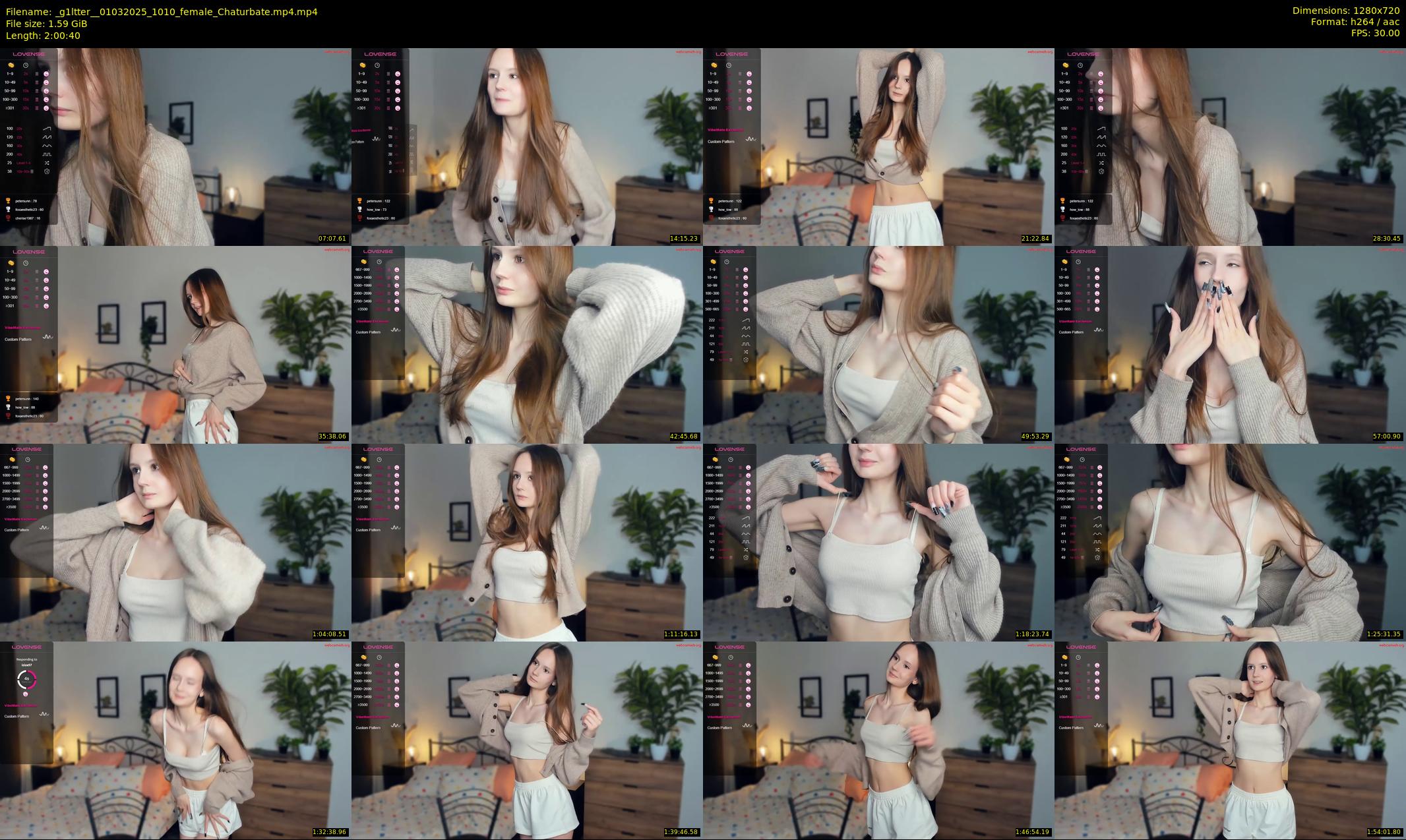 _g1ltter_ — 121 minute Chaturbate female cam show recording, 720p, Mar 1, 2025