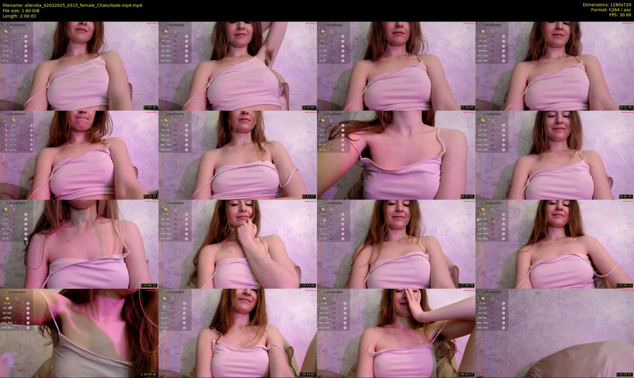 allendia — 121 minute Chaturbate female cam show recording, 720p, Mar 2, 2025