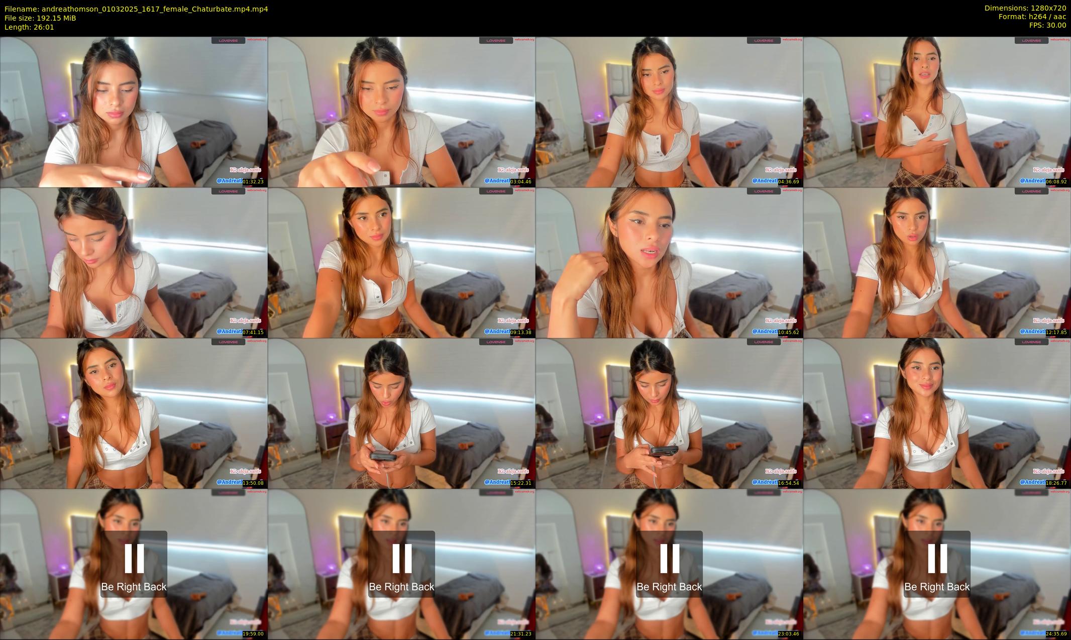 andreathomson — 27 minute Chaturbate female cam show recording, 720p, Mar 1, 2025