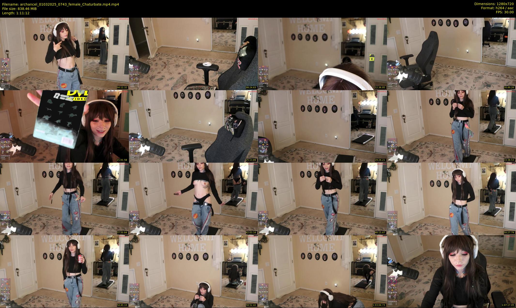 archancel — 72 minute Chaturbate female cam show recording, 720p, Mar 1, 2025
