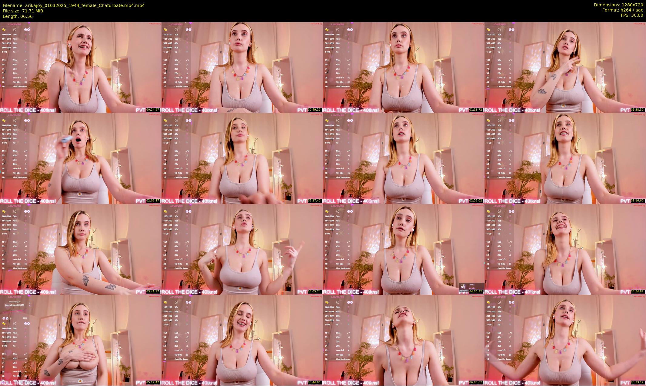arikajoy — 7 minute Chaturbate female cam show recording, 720p, Mar 1, 2025