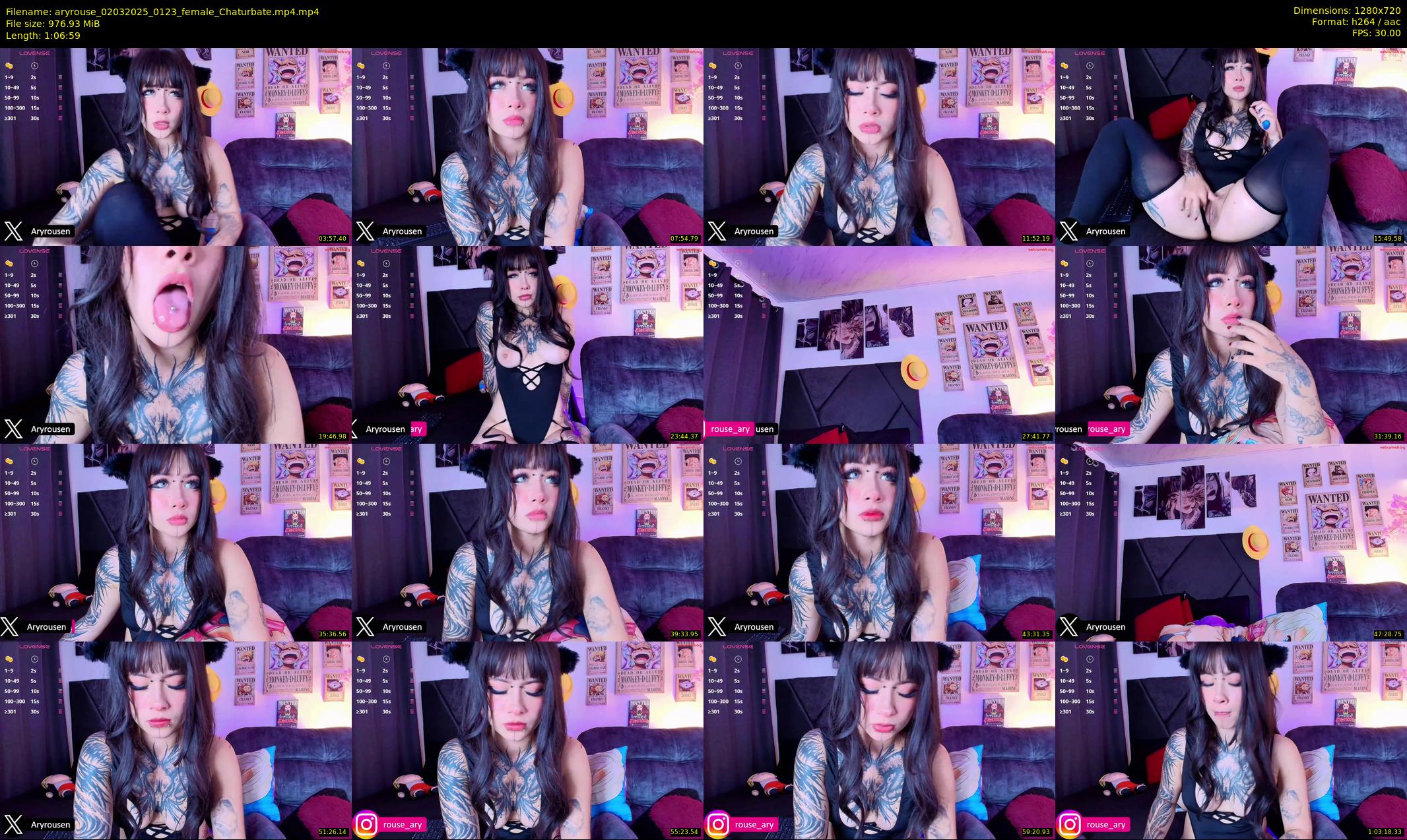 aryrouse — 67 minute Chaturbate female cam show recording, 720p, Mar 2, 2025