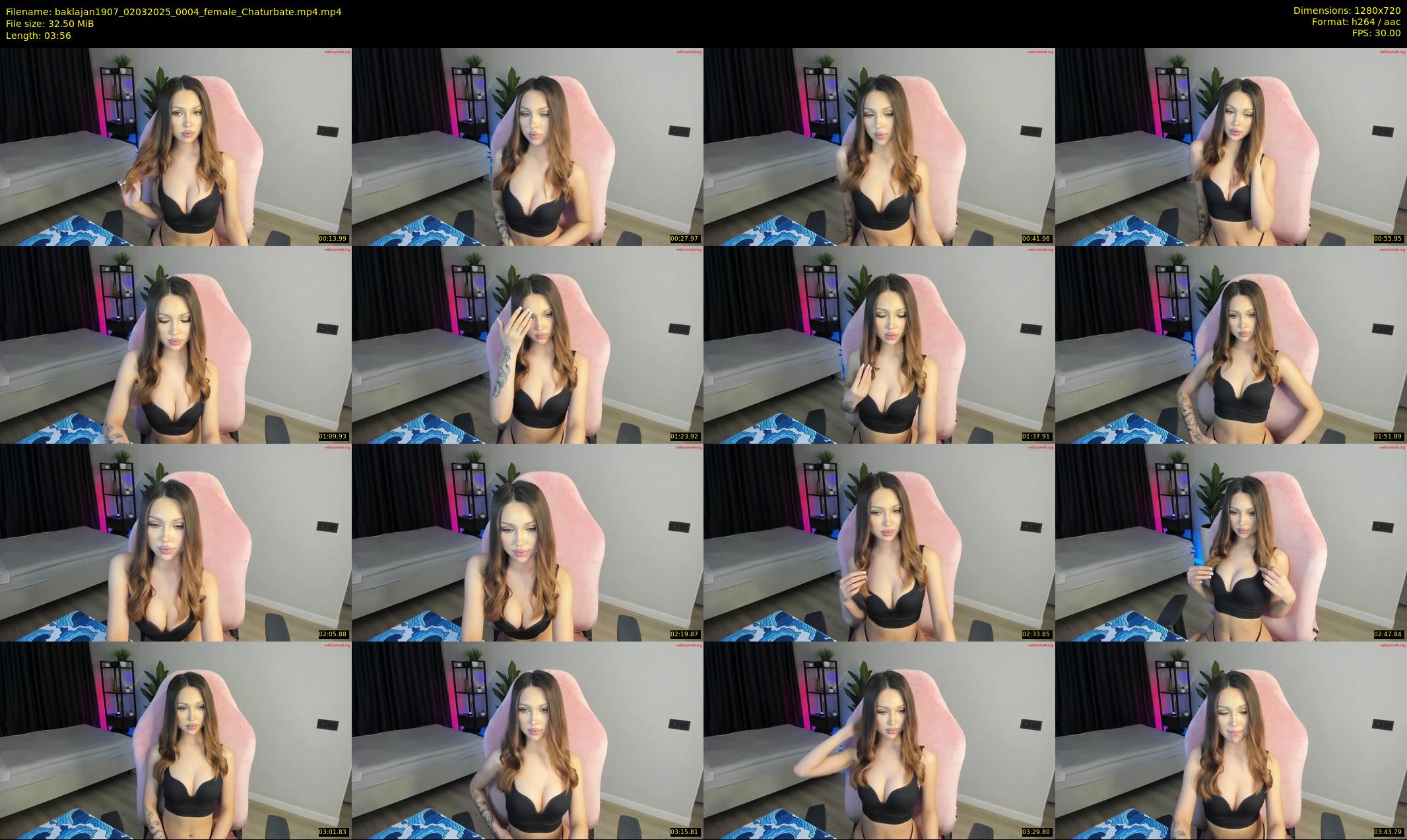 baklajan1907 — 4 minute Chaturbate female cam show recording, 720p, Mar 2, 2025