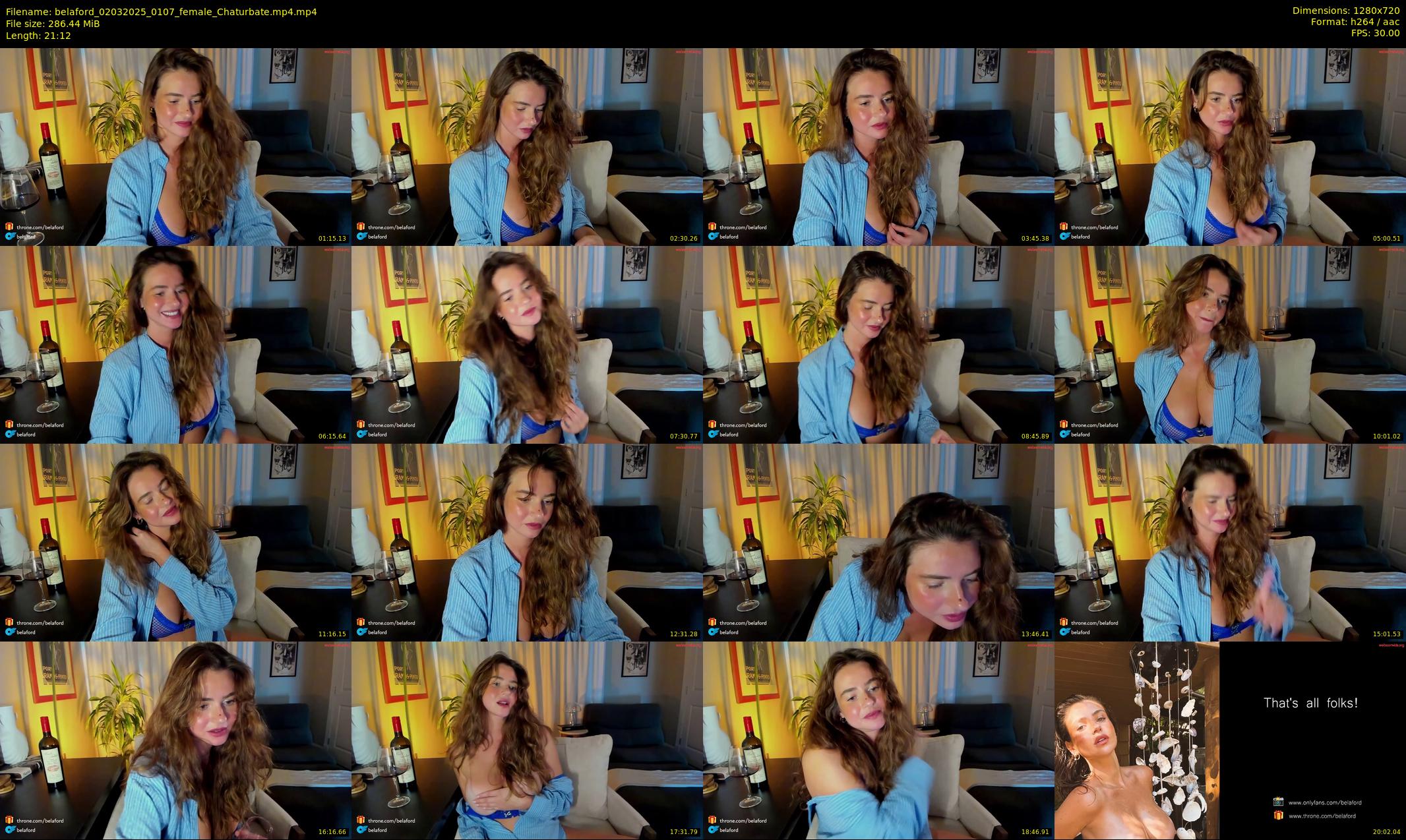 belaford — 22 minute Chaturbate female cam show recording, 720p, Mar 2, 2025