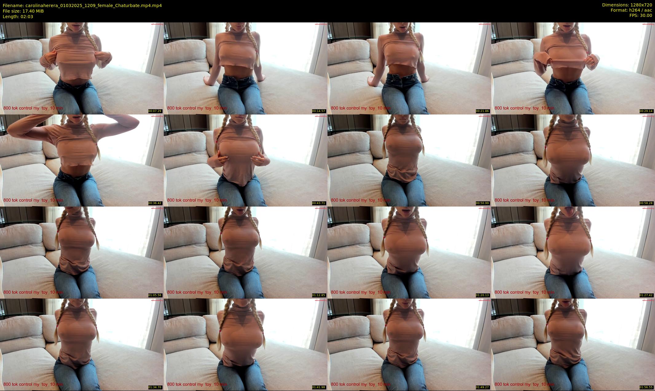 carolinaherera — 3 minute Chaturbate female cam show recording, 720p, Mar 1, 2025