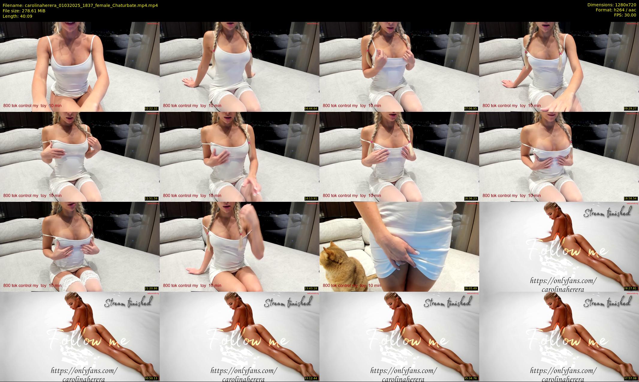 carolinaherera — 41 minute Chaturbate female cam show recording, 720p, Mar 1, 2025