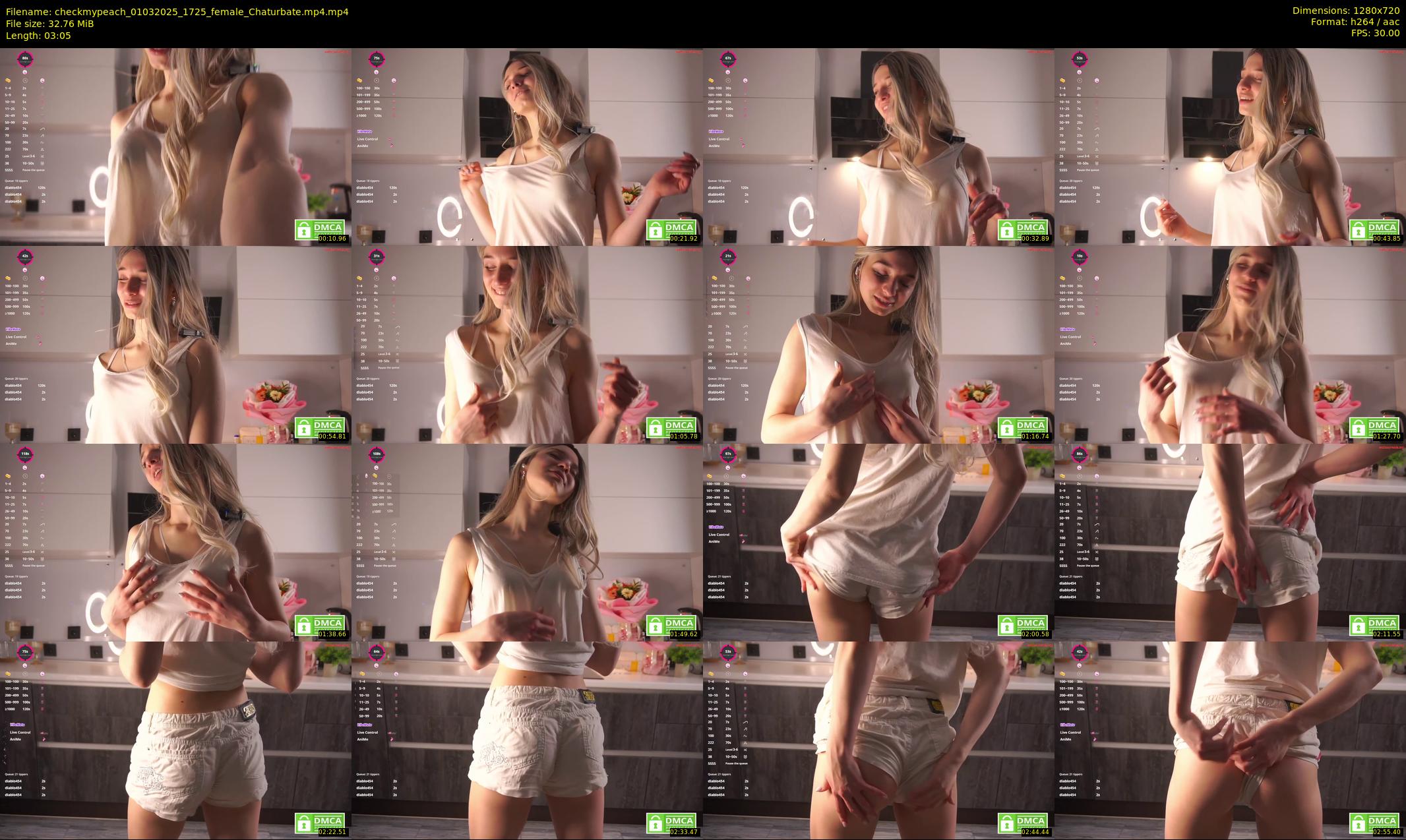 checkmypeach — 4 minute Chaturbate female cam show recording, 720p, Mar 1, 2025