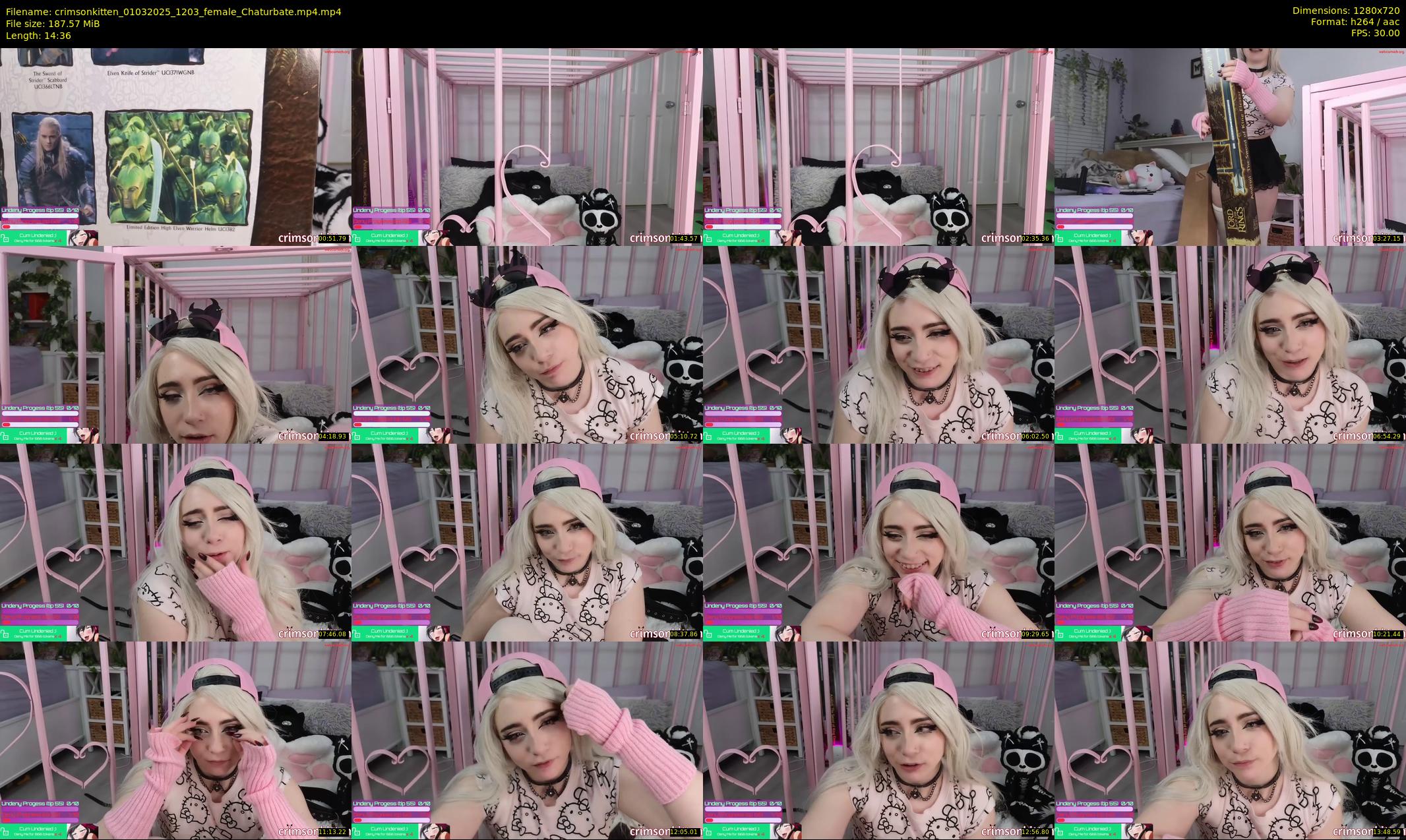 crimsonkitten — 15 minute Chaturbate female cam show recording, 720p, Mar 1, 2025