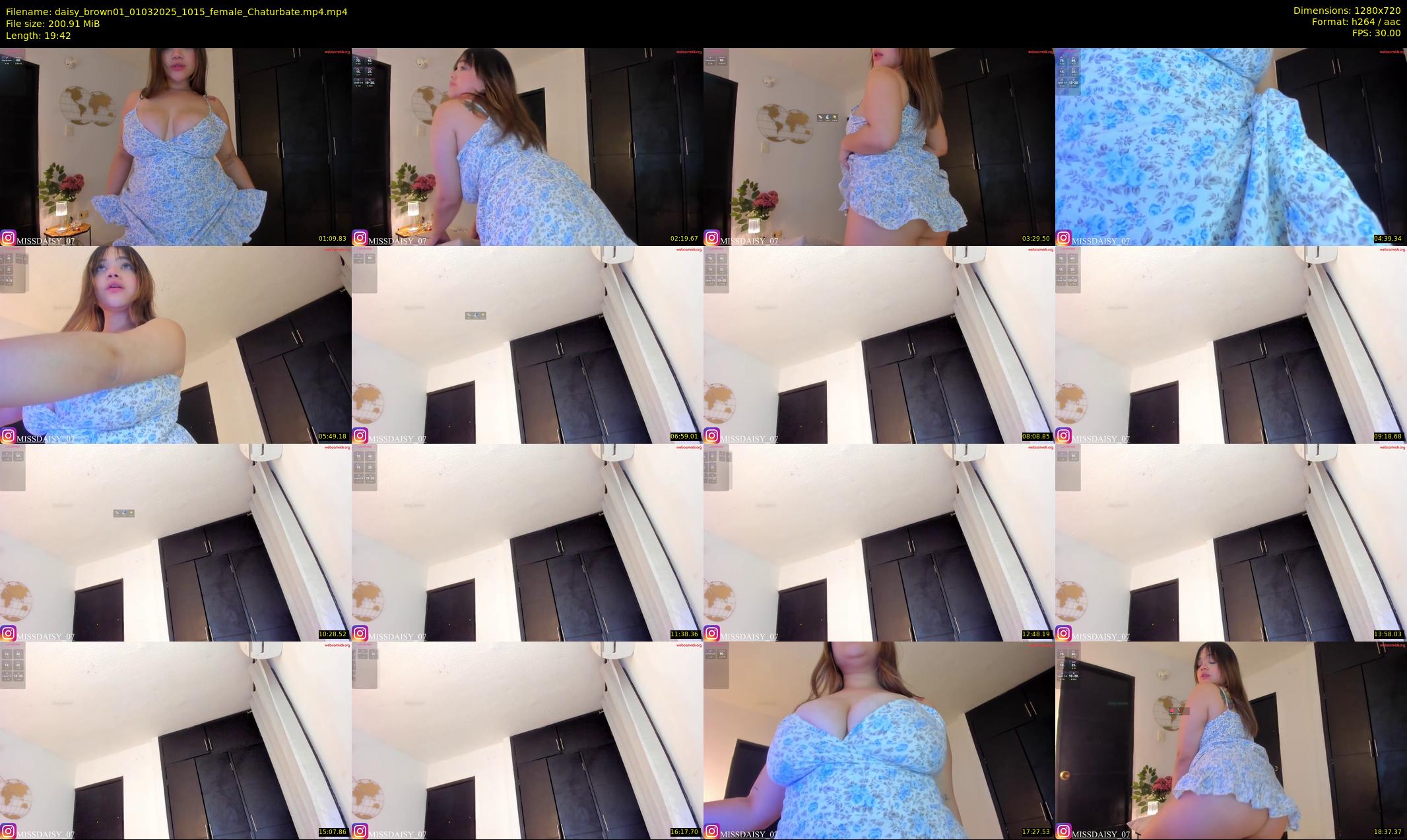 daisy_brown01 — 20 minute Chaturbate female cam show recording, 720p, Mar 1, 2025