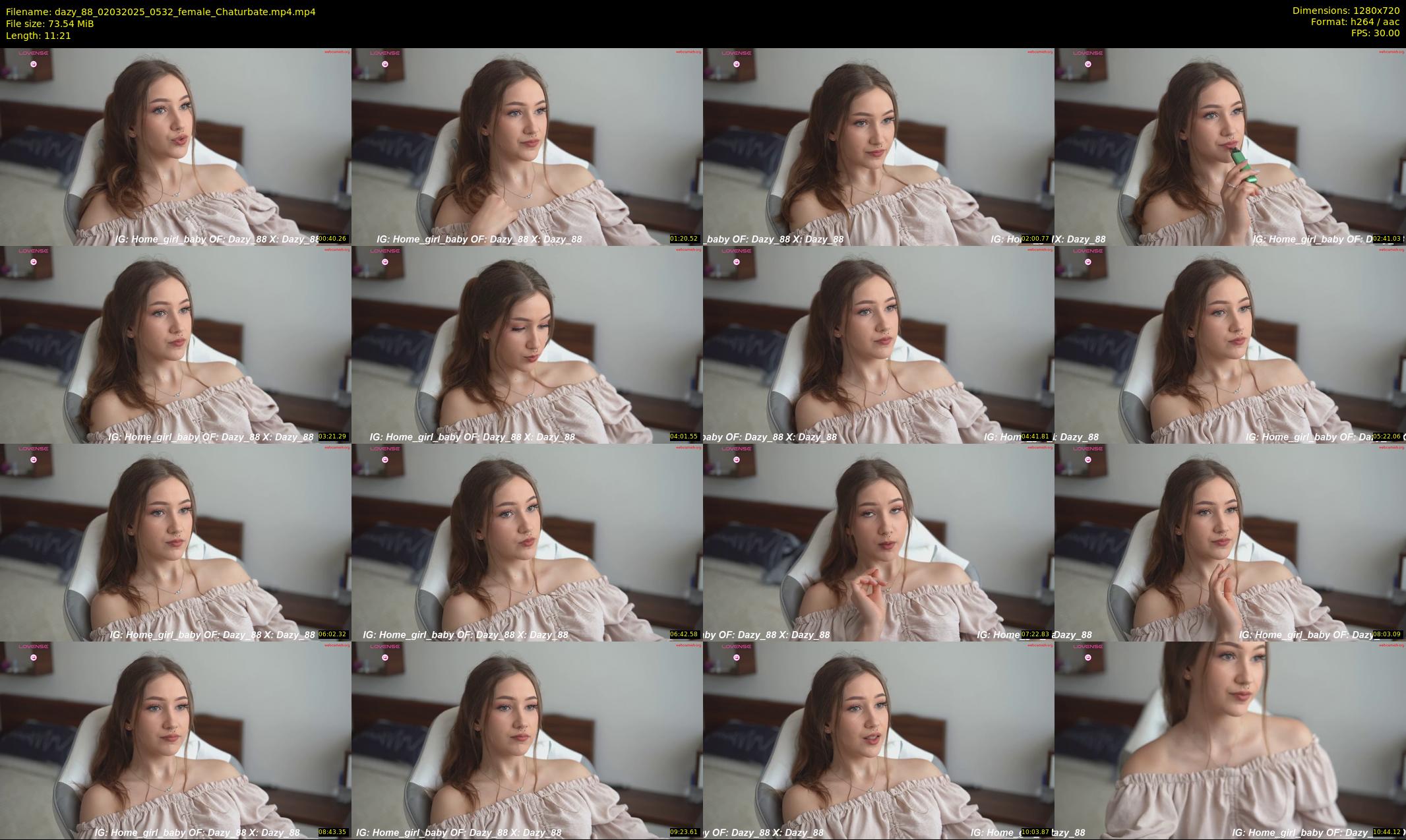 dazy_88 — 12 minute Chaturbate female cam show recording, 720p, Mar 2, 2025