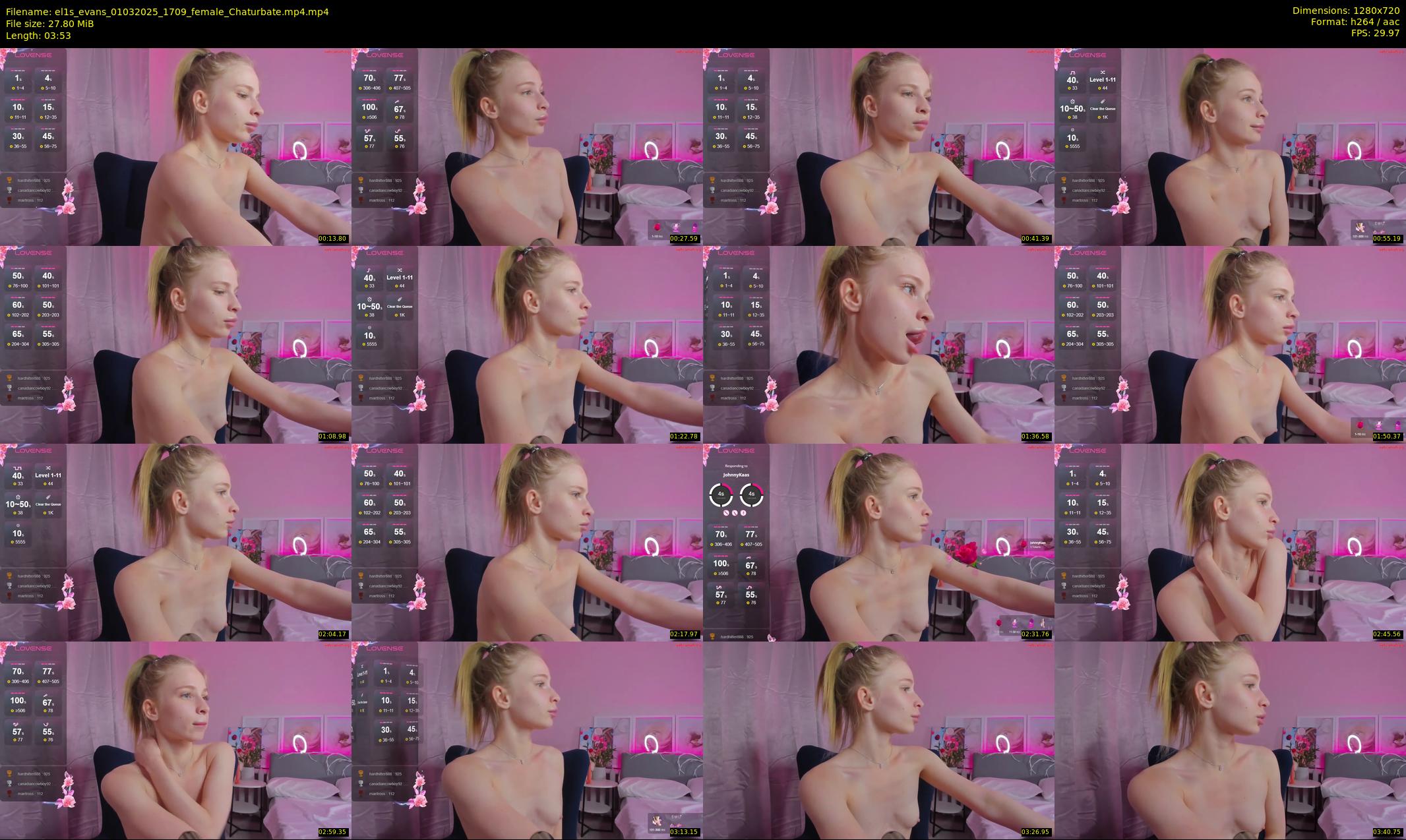 el1s_evans — 4 minute Chaturbate female cam show recording, 720p, Mar 1, 2025