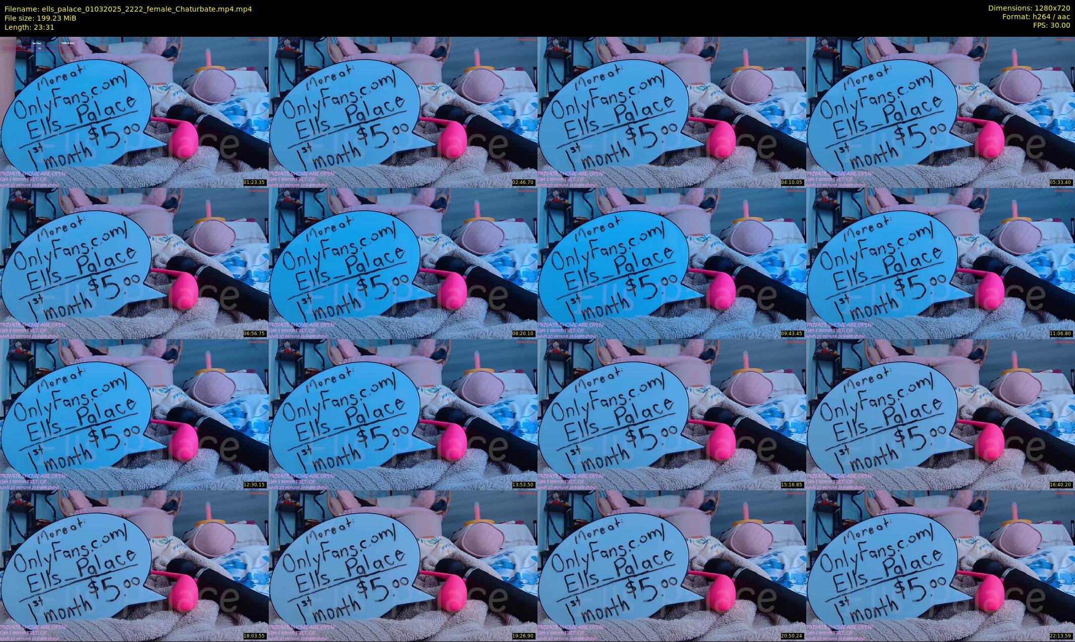 ells_palace — 24 minute Chaturbate female cam show recording, 720p, Mar 1, 2025