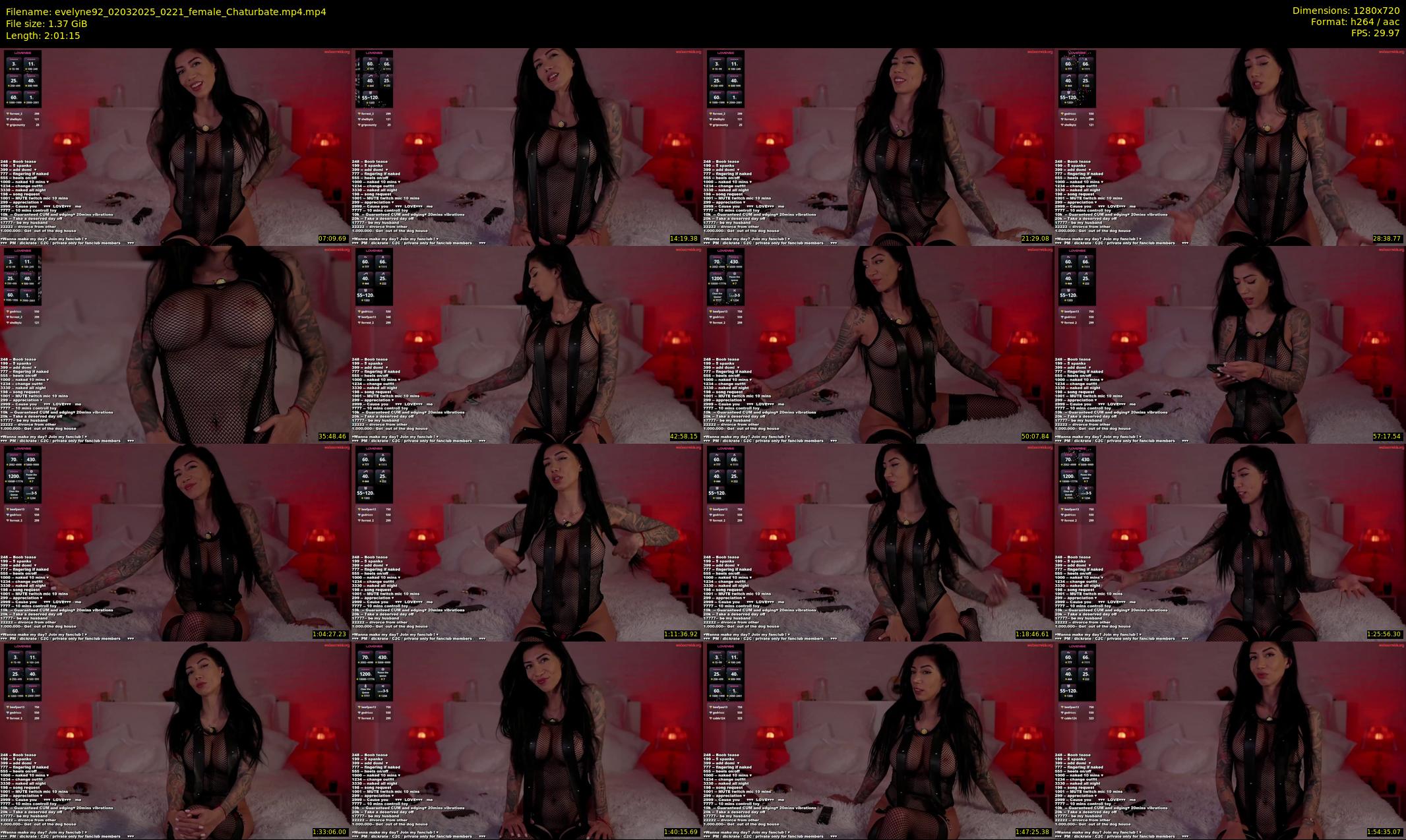 evelyne92 — 122 minute Chaturbate female cam show recording, 720p, Mar 2, 2025