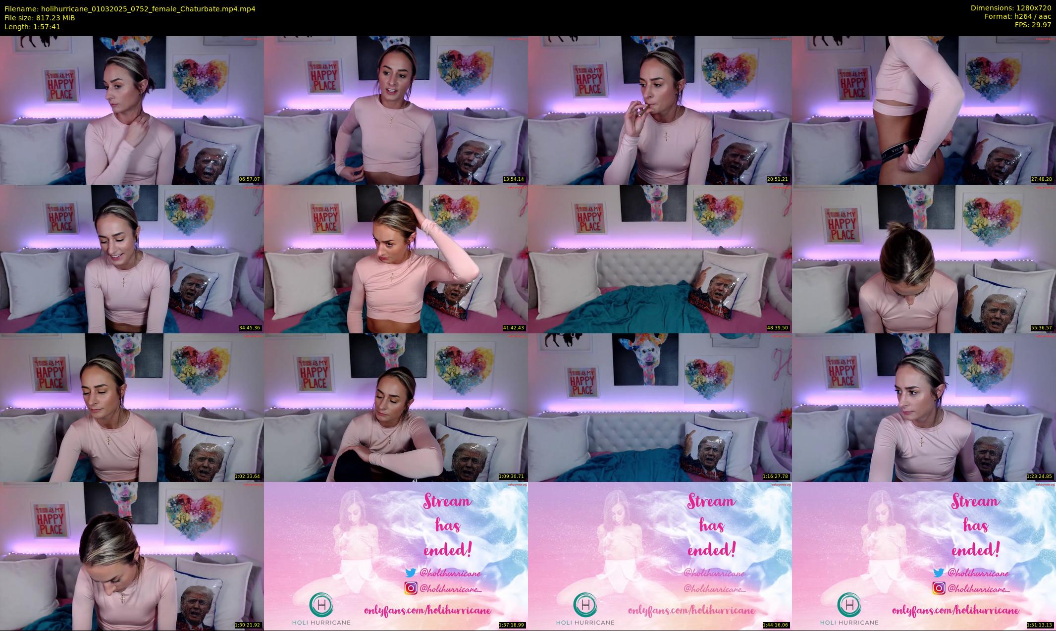 holihurricane — 118 minute Chaturbate female cam show recording, 720p, Mar 1, 2025
