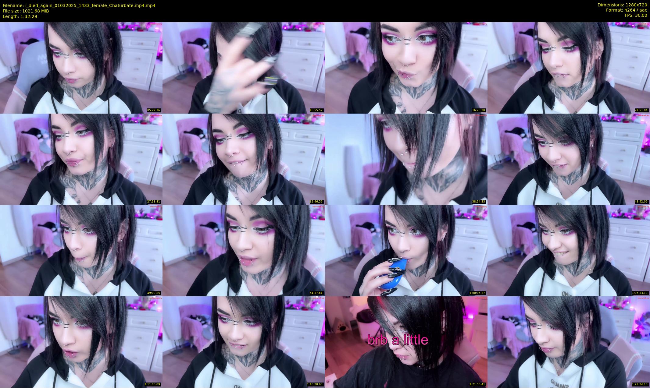 i_died_again — 93 minute Chaturbate female cam show recording, 720p, Mar 1, 2025