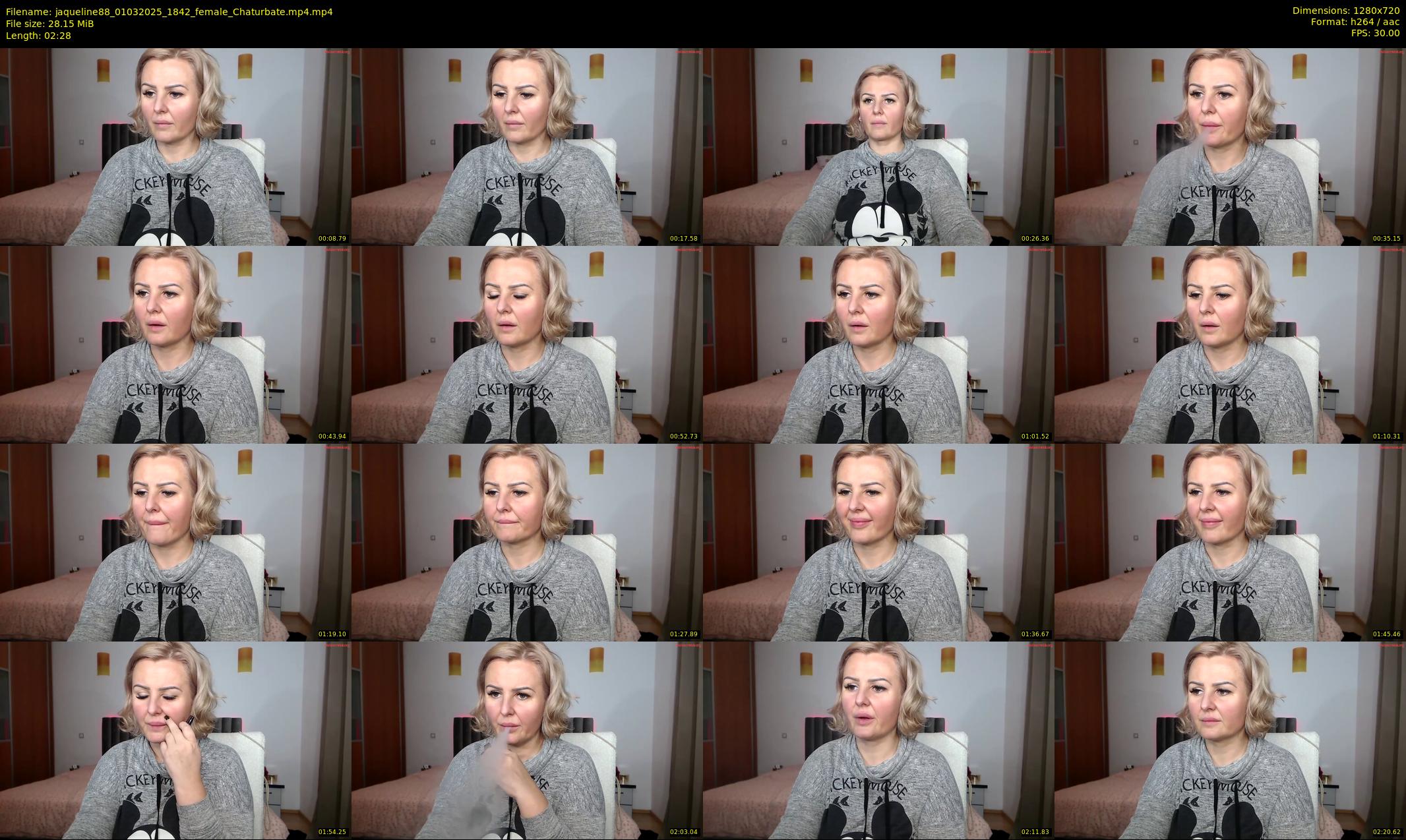 jaqueline88 — 3 minute Chaturbate female cam show recording, 720p, Mar 1, 2025