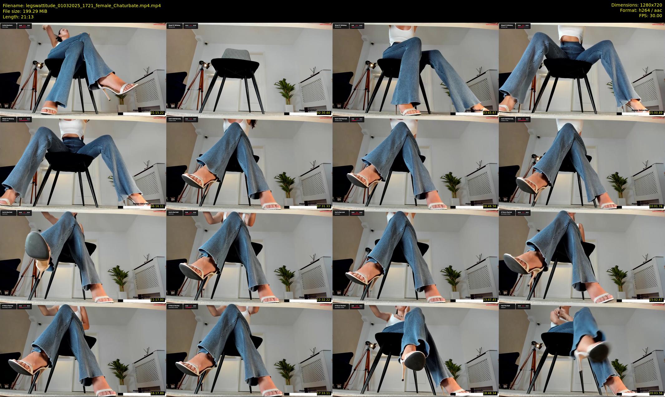 legswattitude — 22 minute Chaturbate female cam show recording, 720p, Mar 1, 2025