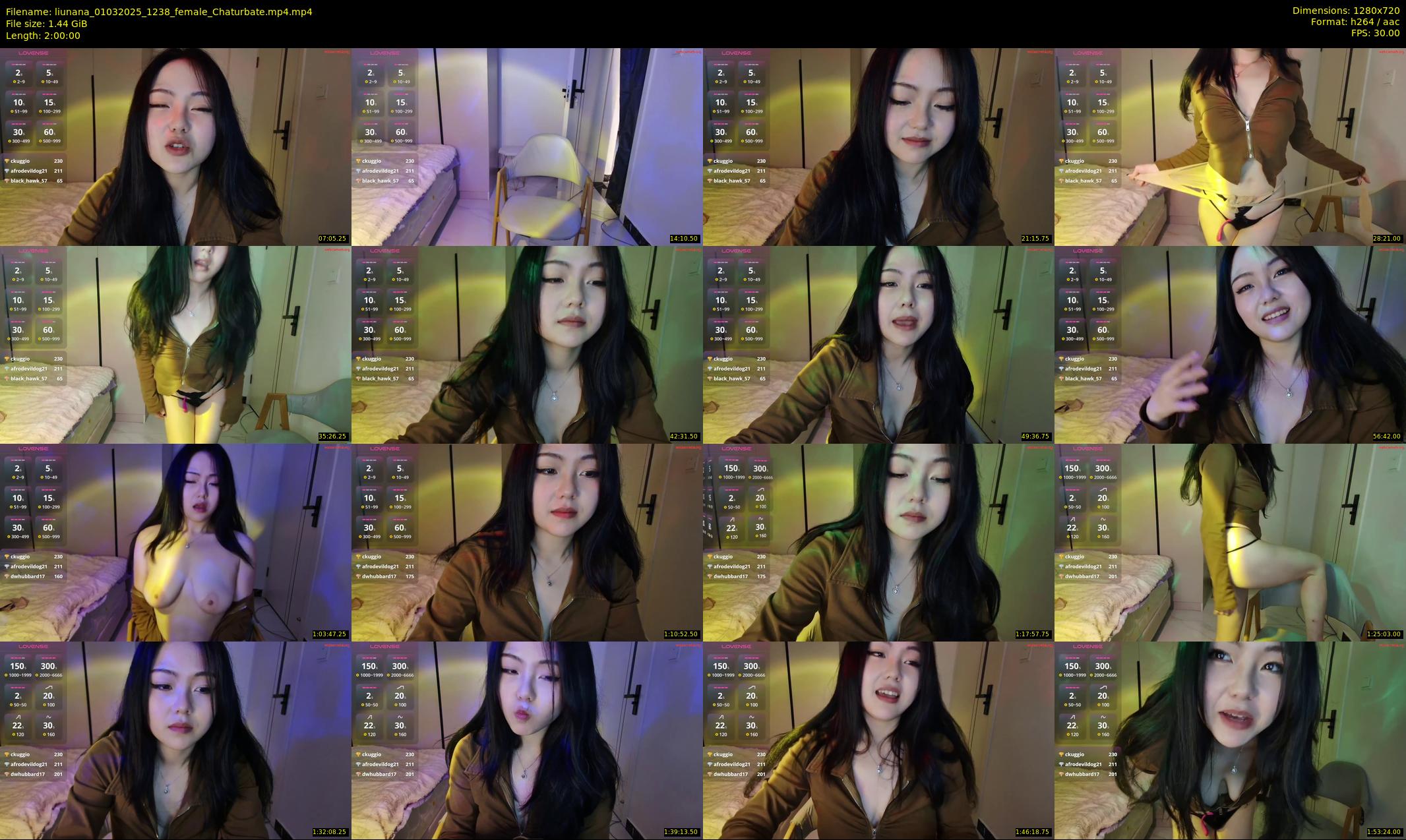 liunana — 120 minute Chaturbate female cam show recording, 720p, Mar 1, 2025