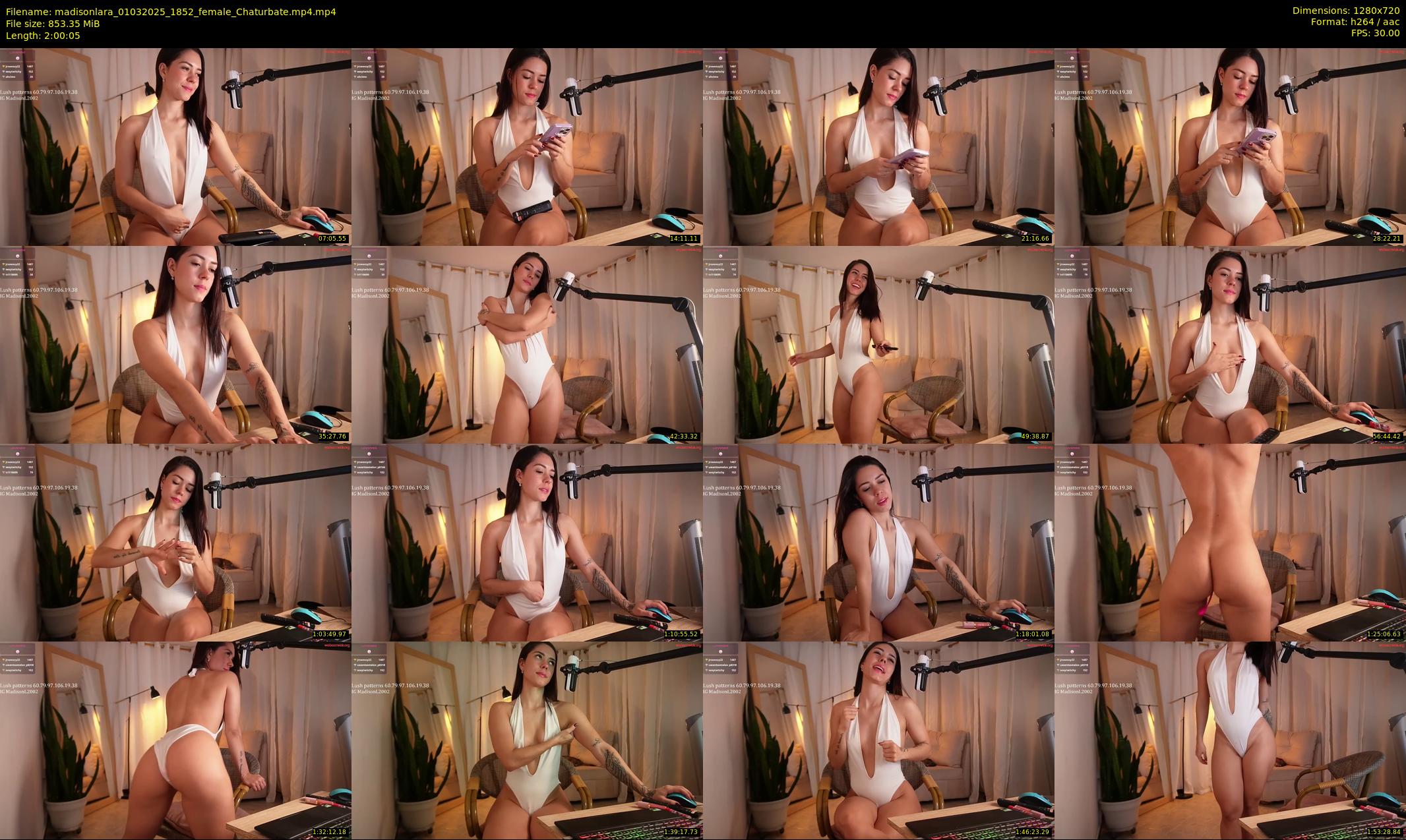 madisonlara — 121 minute Chaturbate female cam show recording, 720p, Mar 1, 2025