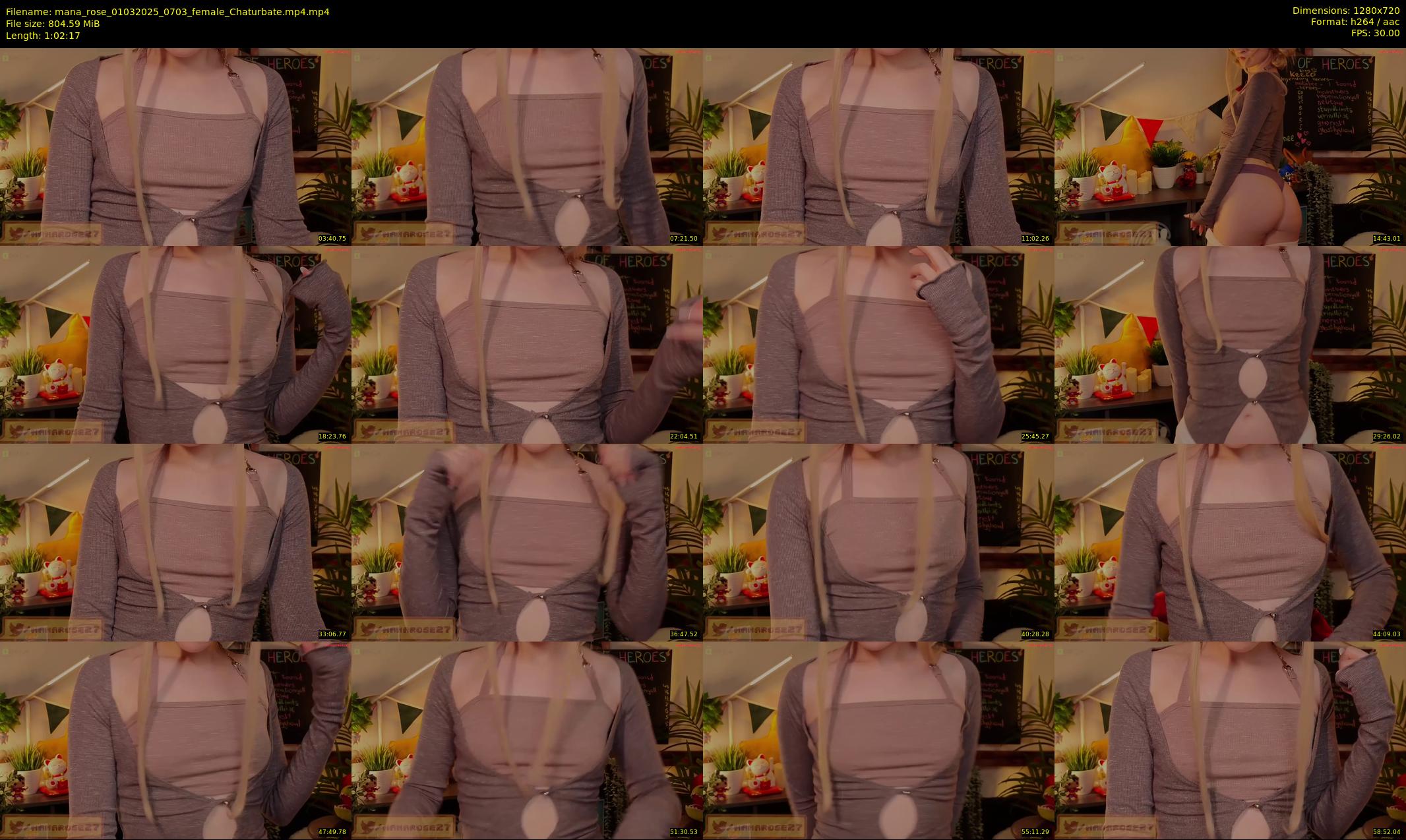 mana_rose — 63 minute Chaturbate female cam show recording, 720p, Mar 1, 2025