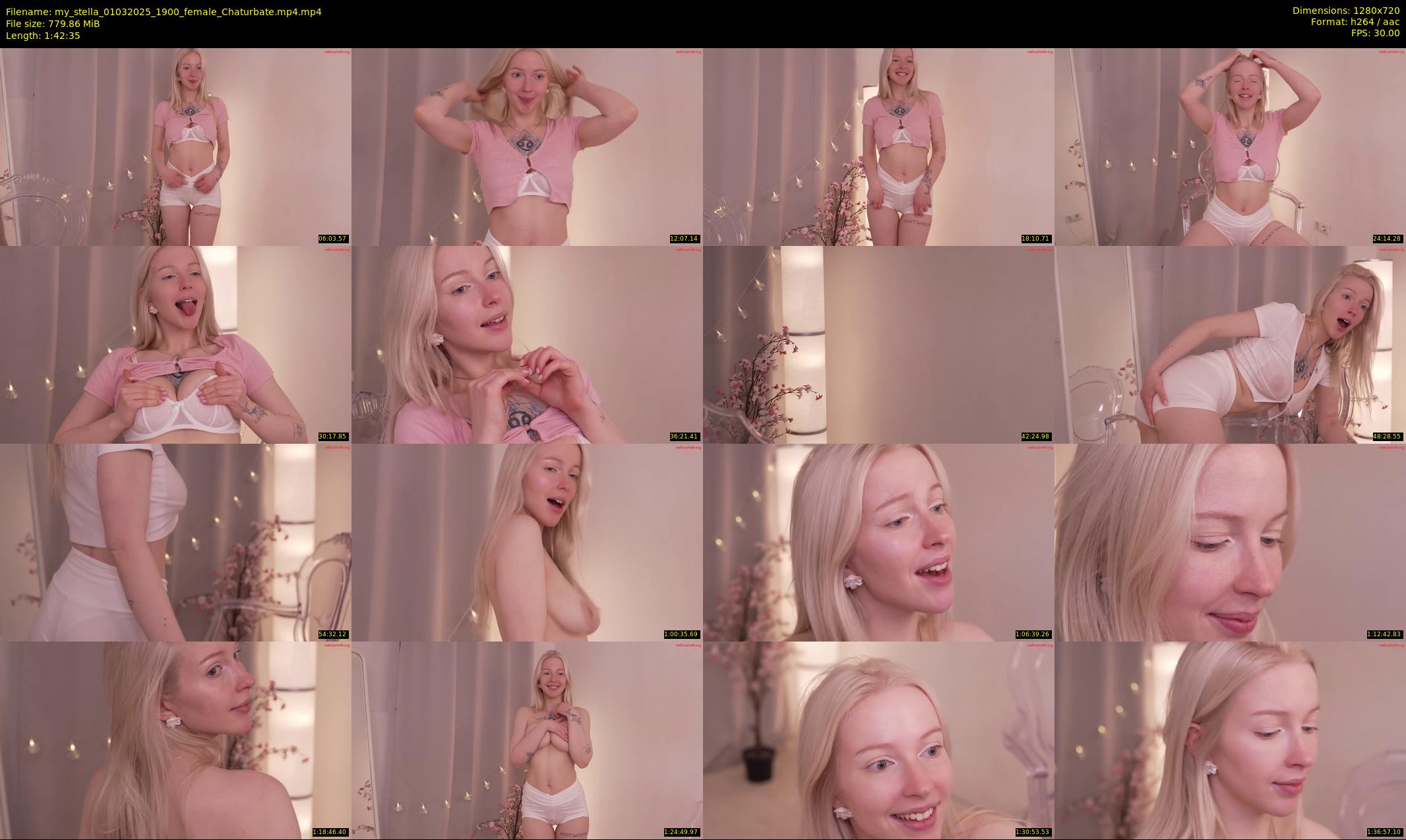 my_stella — 103 minute Chaturbate female cam show recording, 720p, Mar 1, 2025