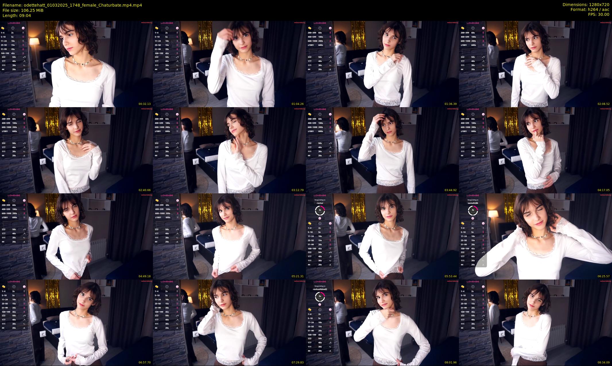 odettehatt — 10 minute Chaturbate female cam show recording, 720p, Mar 1, 2025