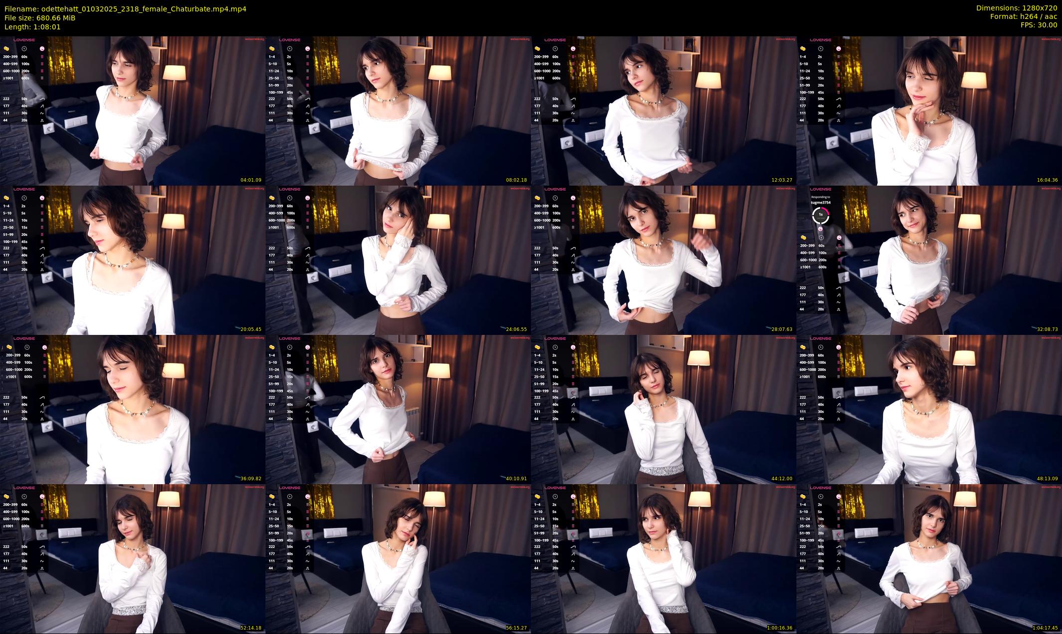 odettehatt — 69 minute Chaturbate female cam show recording, 720p, Mar 1, 2025