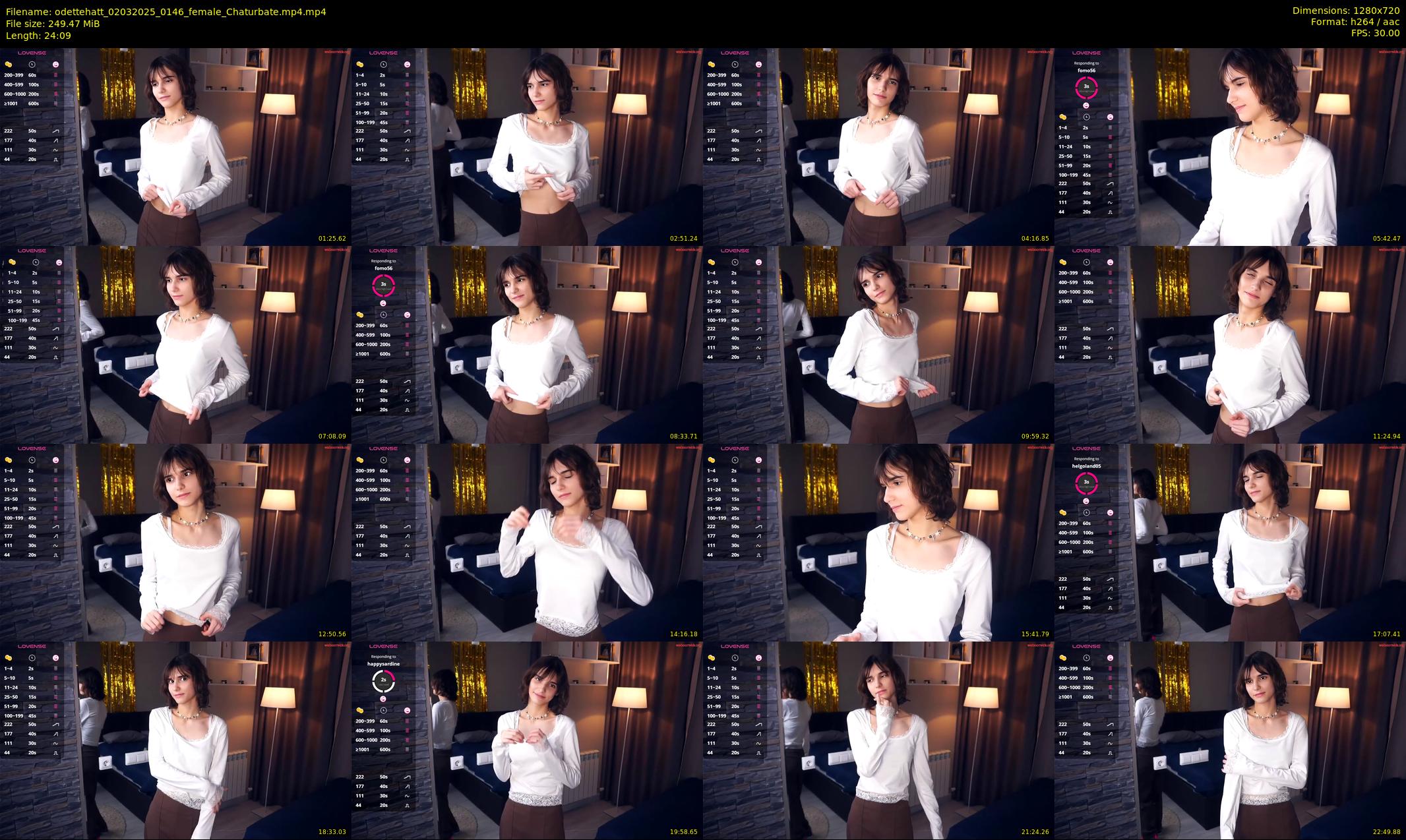 odettehatt — 25 minute Chaturbate female cam show recording, 720p, Mar 2, 2025
