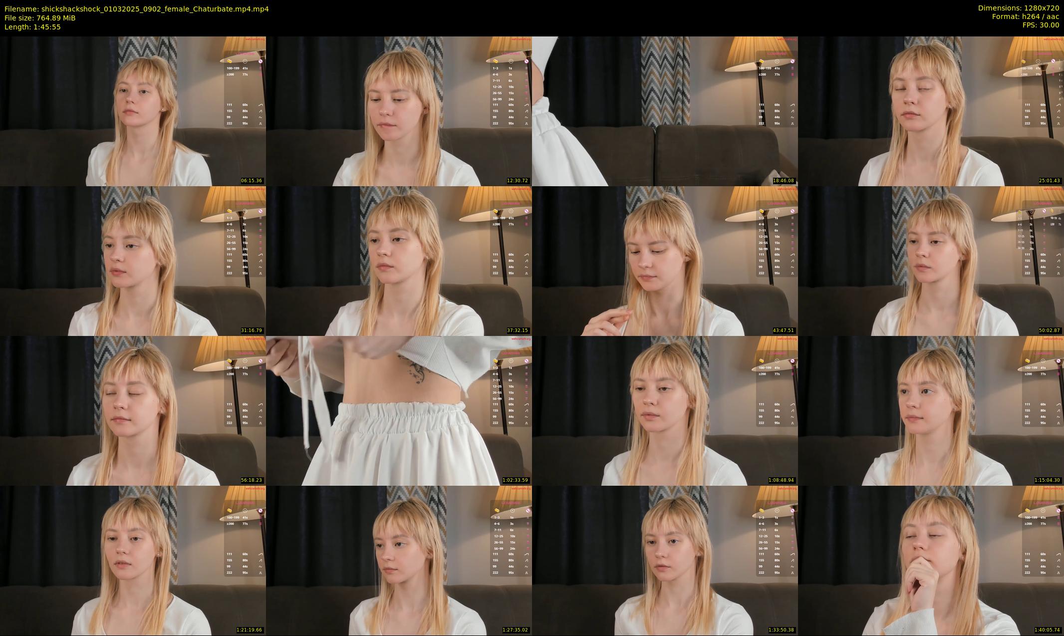 shickshackshock — 106 minute Chaturbate female cam show recording, 720p, Mar 1, 2025