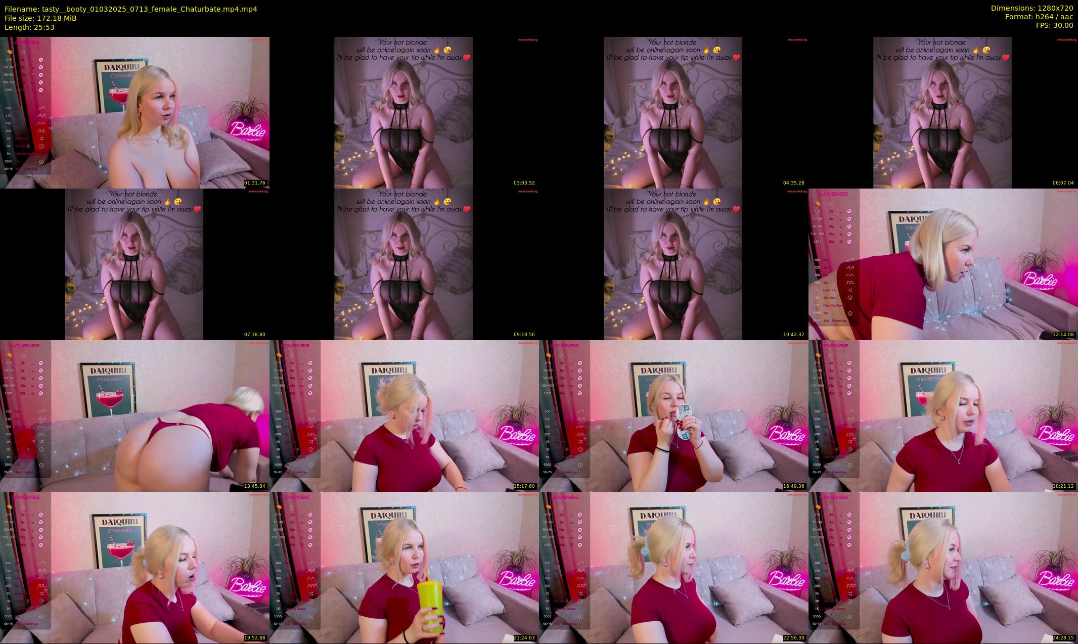 tasty__booty — 26 minute Chaturbate female cam show recording, 720p, Mar 1, 2025