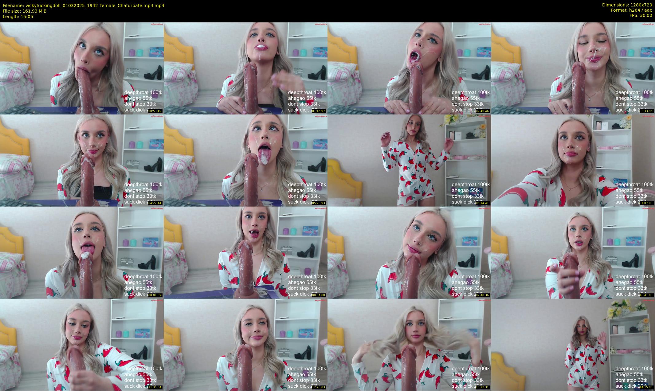 vickyfuckingdoll — 16 minute Chaturbate female cam show recording, 720p, Mar 1, 2025
