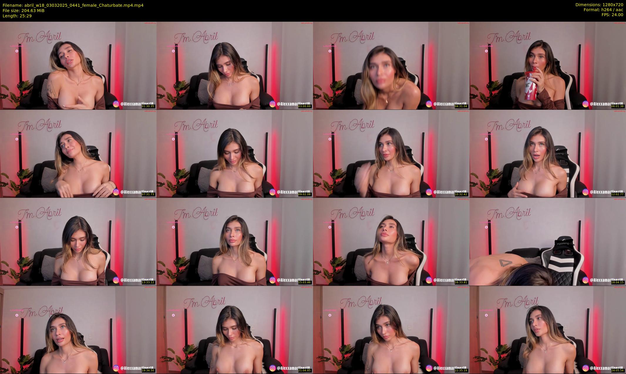 abril_w18 — 26 minute Chaturbate female cam show recording, 720p, Mar 3, 2025