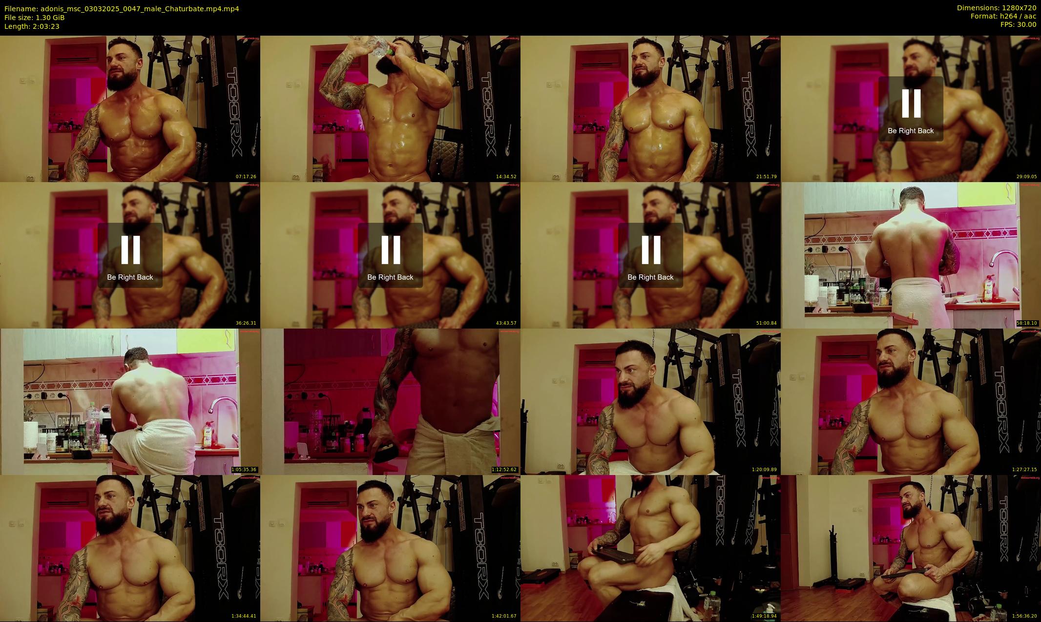 adonis_msc — 124 minute Chaturbate male cam show recording, 720p, Mar 3, 2025