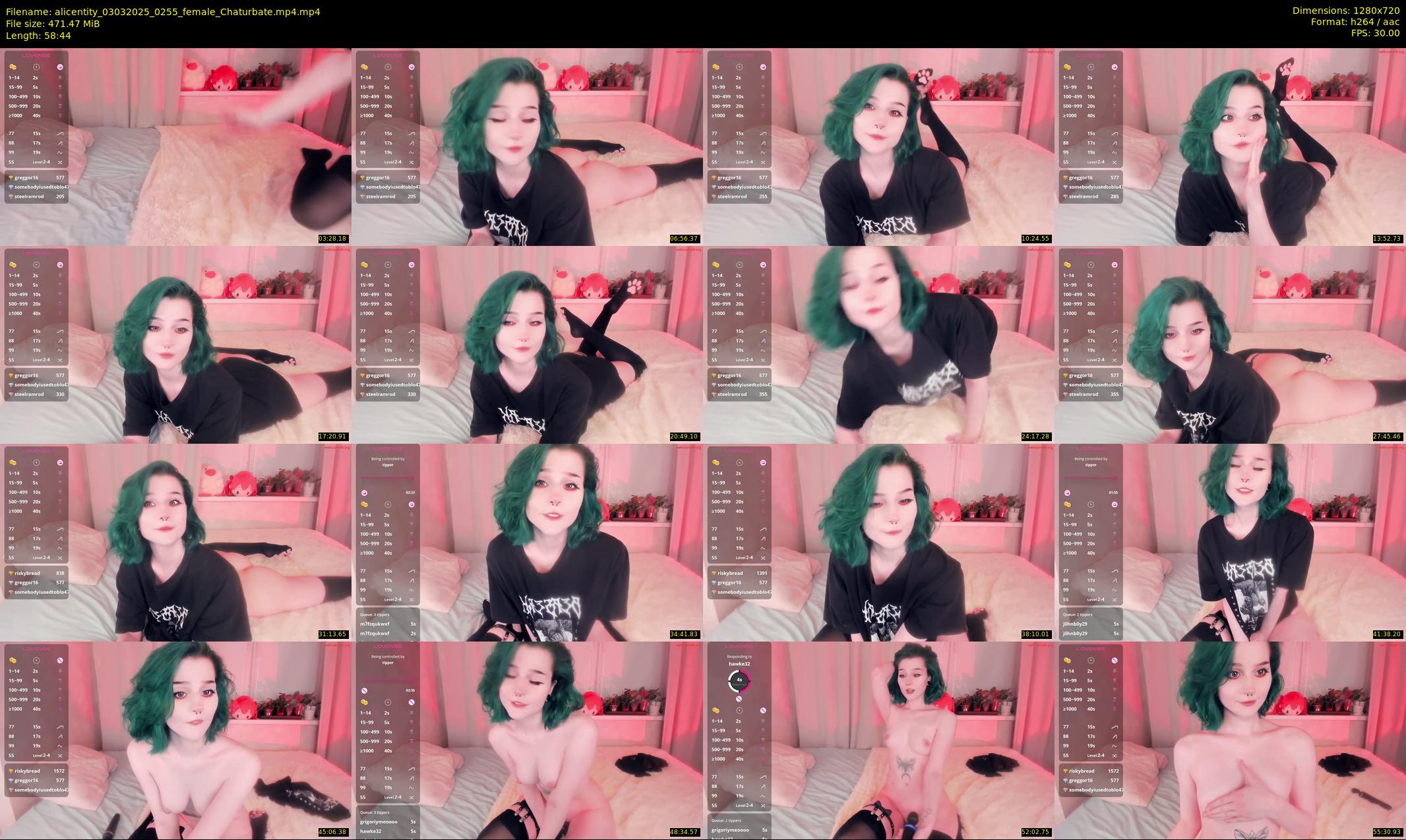 alicentity — 59 minute Chaturbate female cam show recording, 720p, Mar 3, 2025