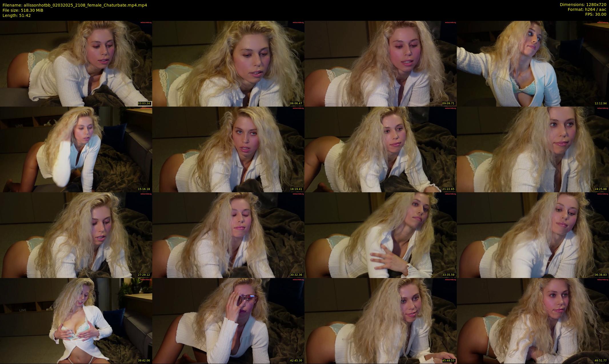 allissonhotbb — 52 minute Chaturbate female cam show recording, 720p, Mar 2, 2025