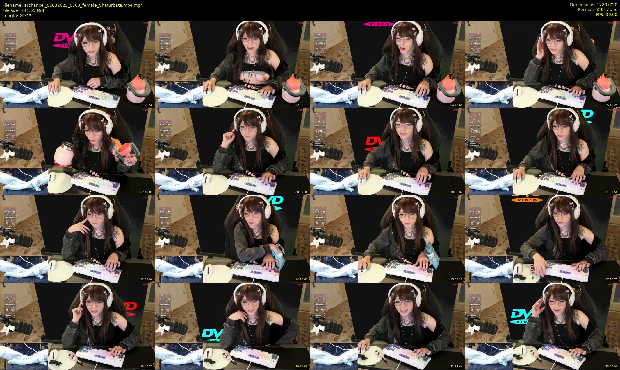 archancel — 25 minute Chaturbate female cam show recording, 720p, Mar 2, 2025