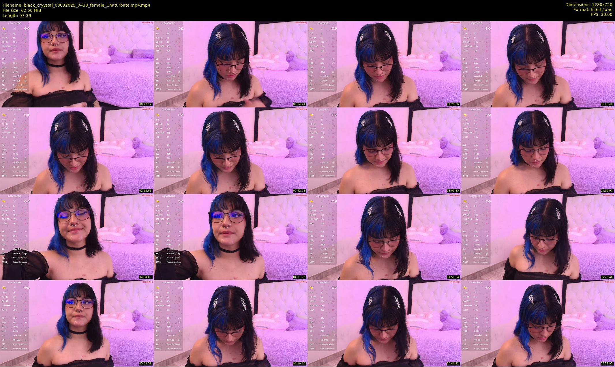 black_cryystal — 8 minute Chaturbate female cam show recording, 720p, Mar 3, 2025