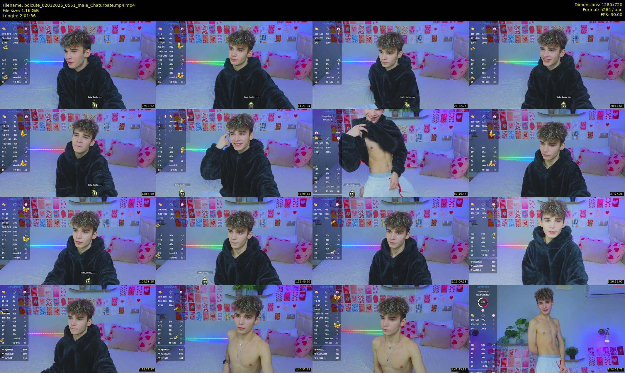 boicute — 122 minute Chaturbate male cam show recording, 720p, Mar 2, 2025
