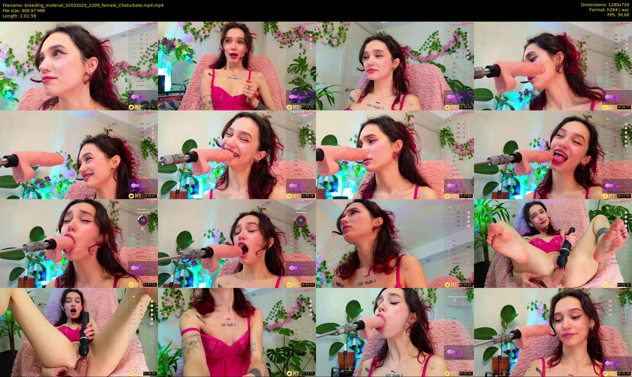 breeding_material — 62 minute Chaturbate female cam show recording, 720p, Mar 2, 2025