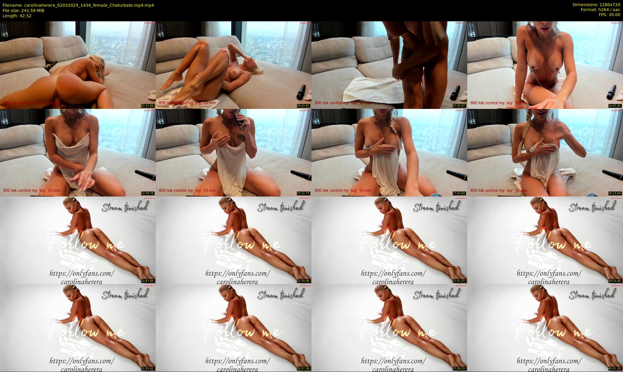 carolinaherera — 43 minute Chaturbate female cam show recording, 720p, Mar 2, 2025
