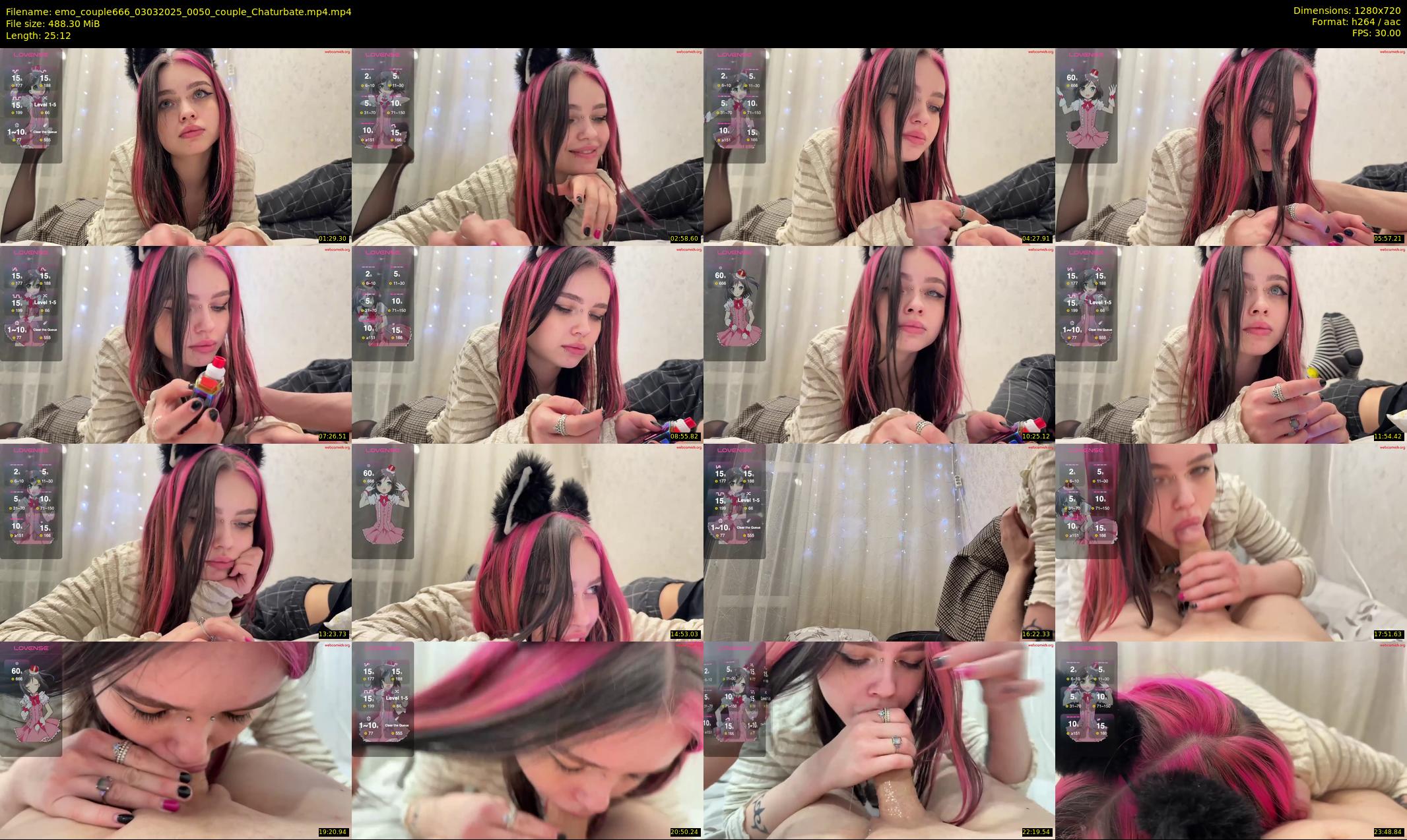 emo_couple666 — 26 minute Chaturbate couple cam show recording, 720p, Mar 3, 2025