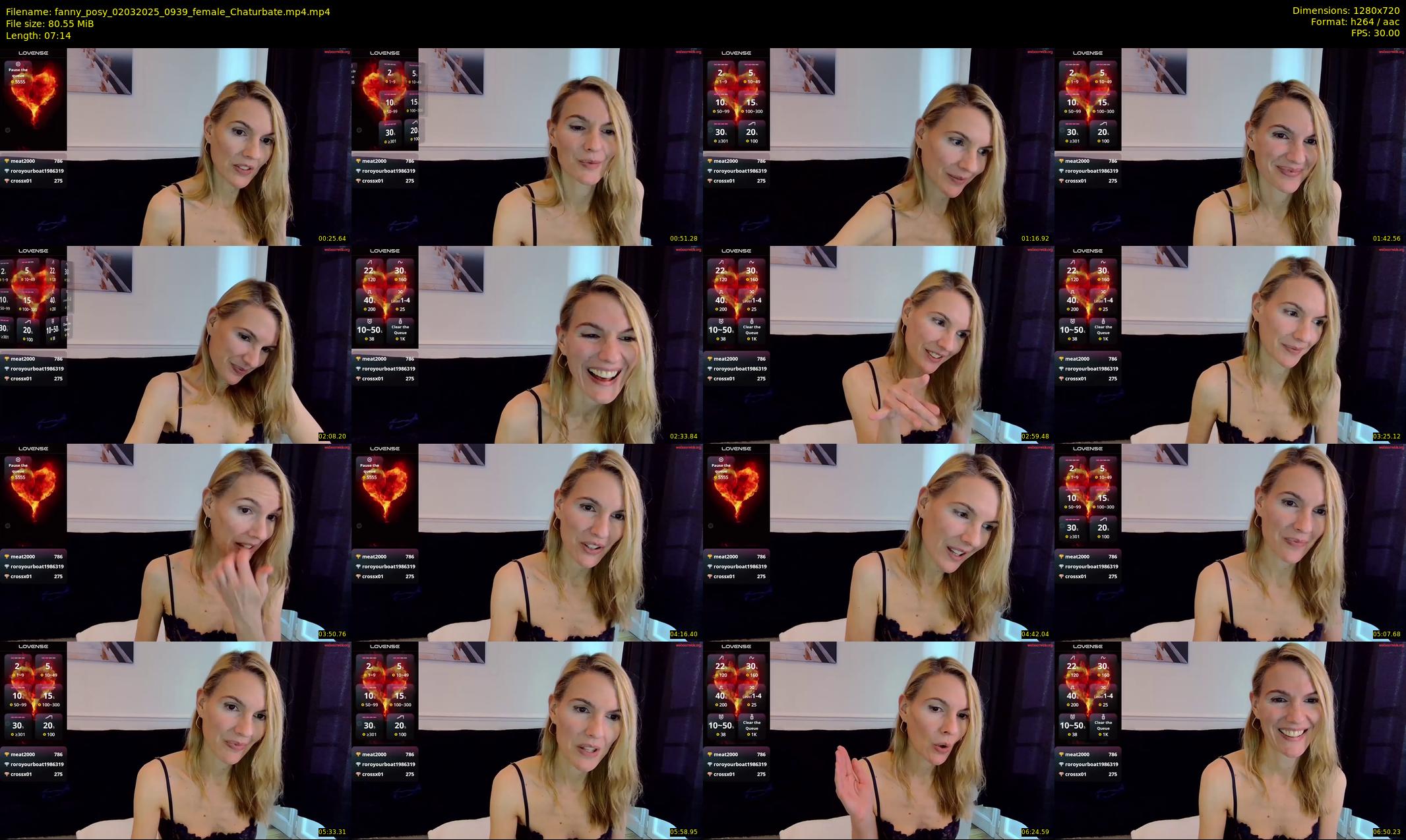 fanny_posy — 8 minute Chaturbate female cam show recording, 720p, Mar 2, 2025