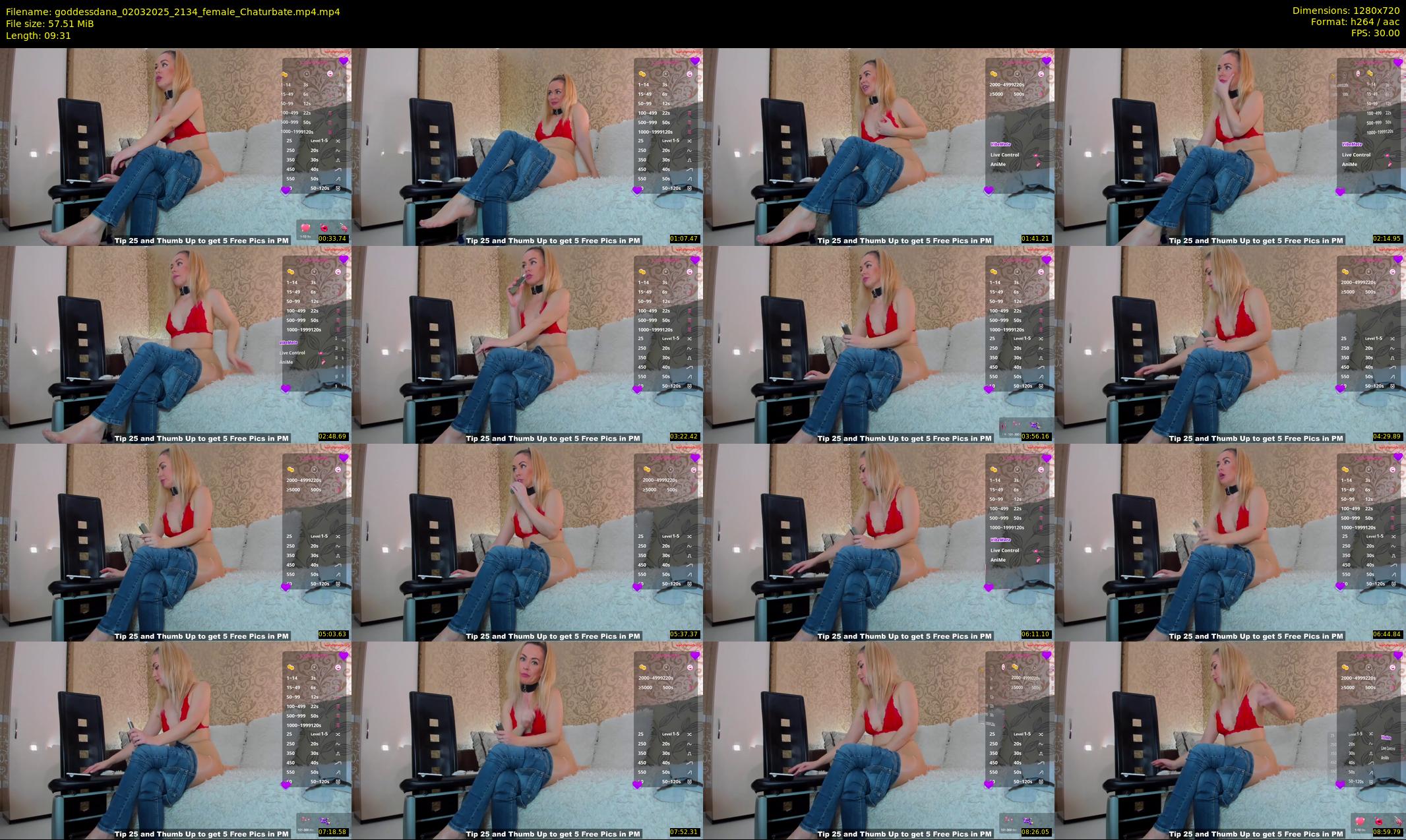 goddessdana — 10 minute Chaturbate female cam show recording, 720p, Mar 2, 2025