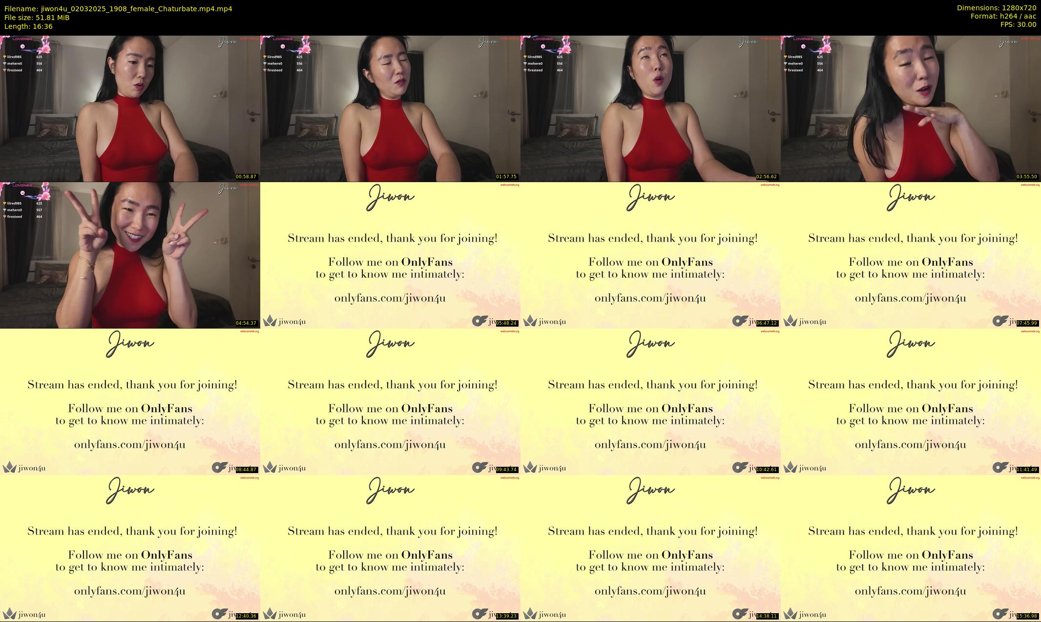 jiwon4u — 17 minute Chaturbate female cam show recording, 720p, Mar 2, 2025