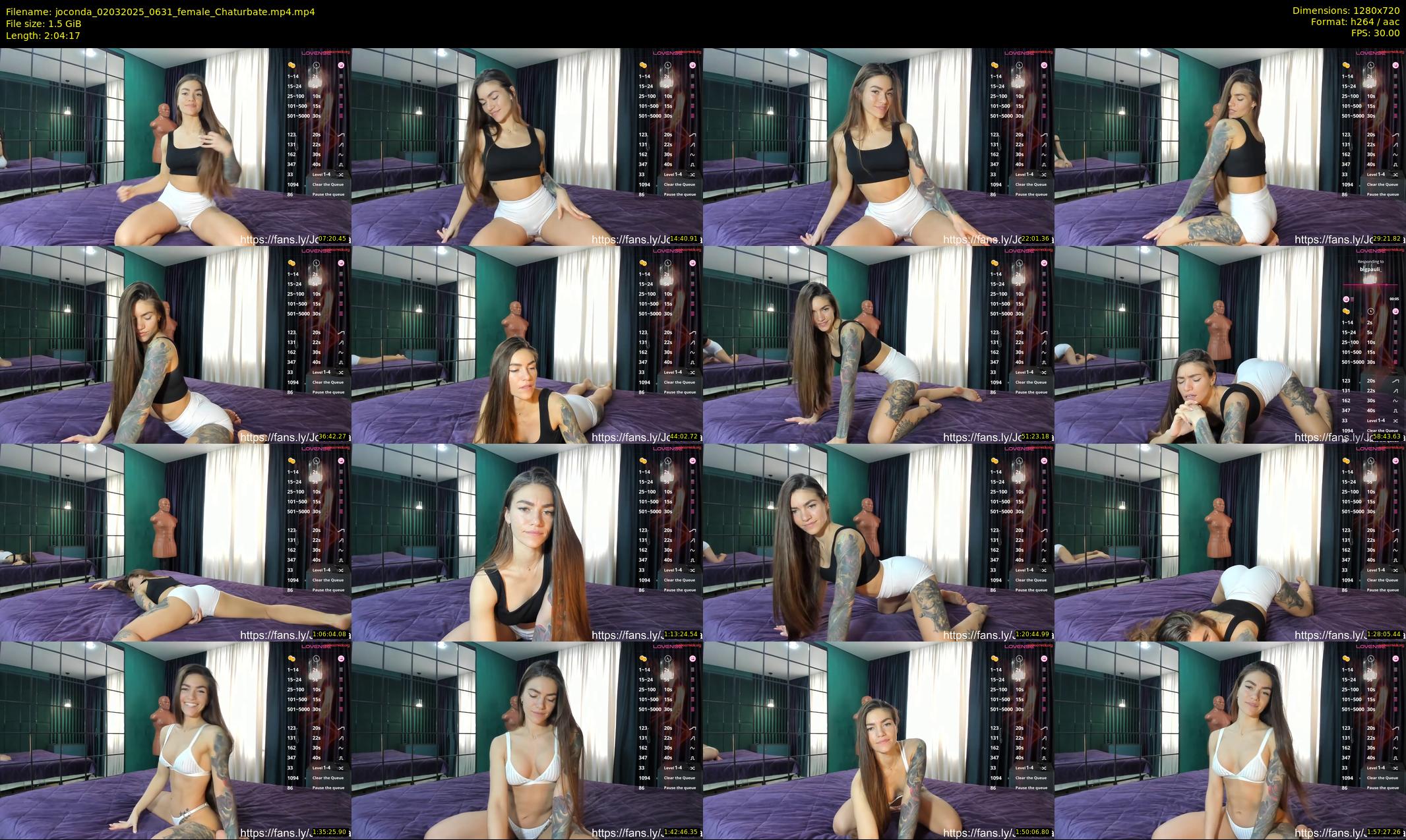 joconda — 125 minute Chaturbate female cam show recording, 720p, Mar 2, 2025