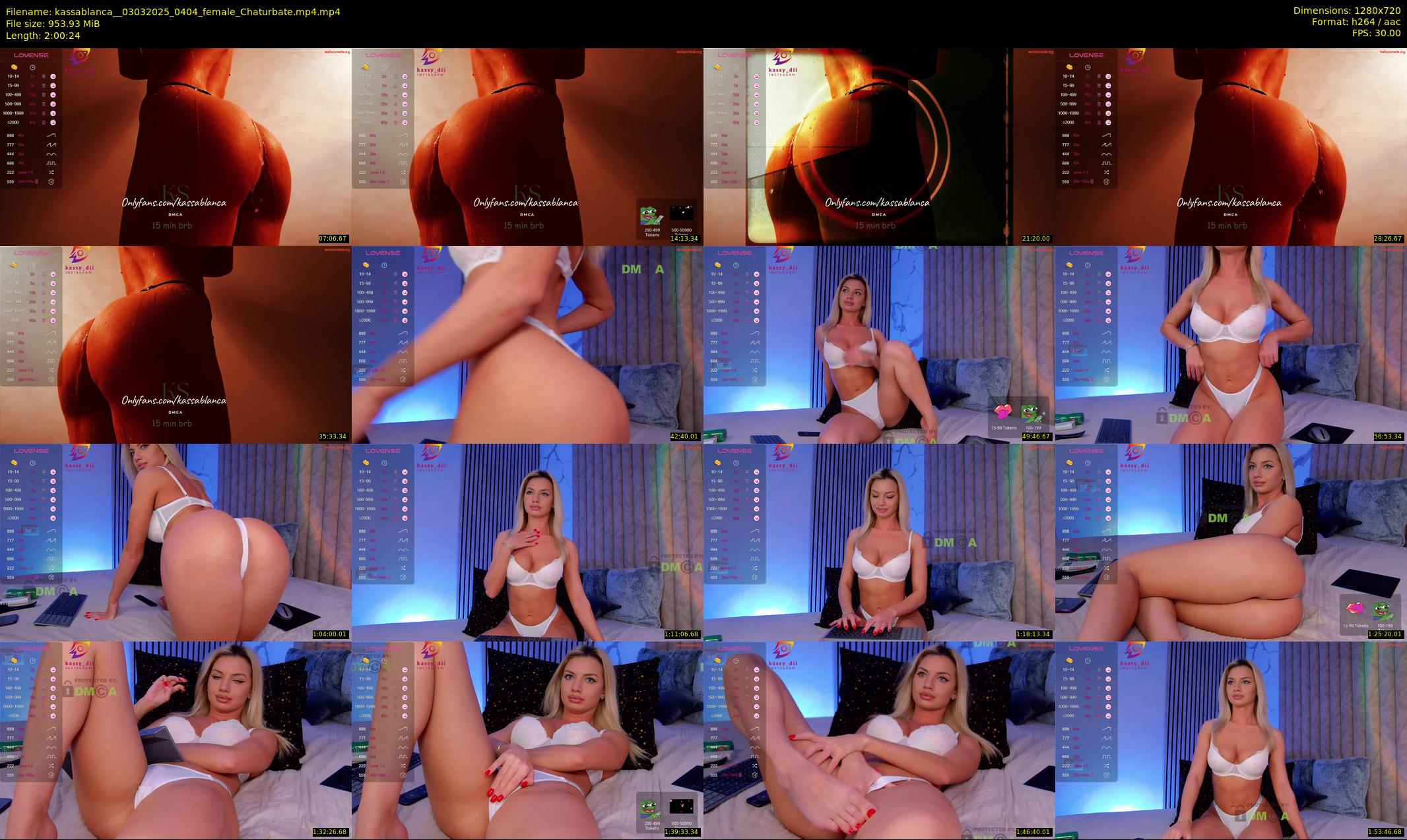 kassablanca_ — 121 minute Chaturbate female cam show recording, 720p, Mar 3, 2025