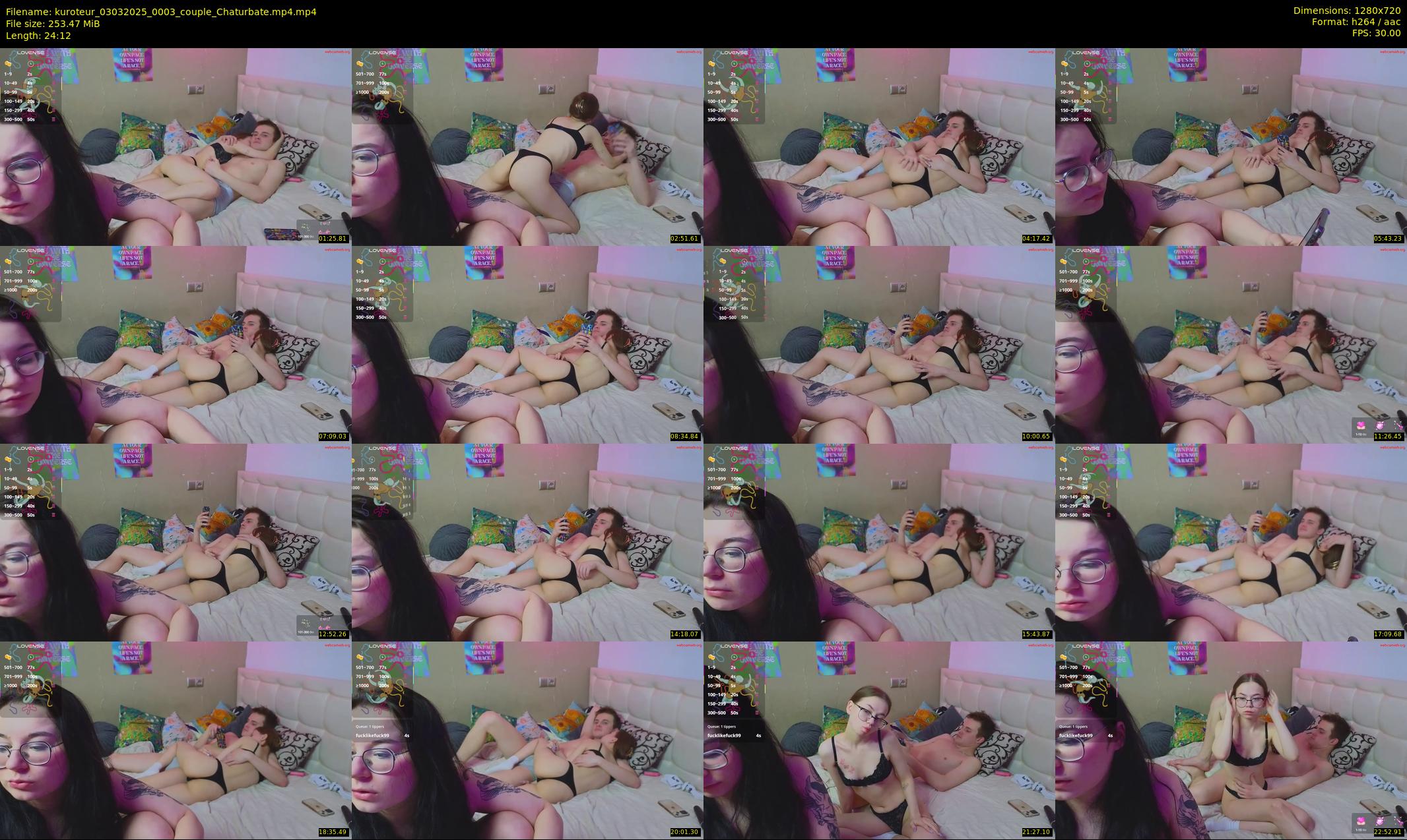 kuroteur — 25 minute Chaturbate couple cam show recording, 720p, Mar 3, 2025