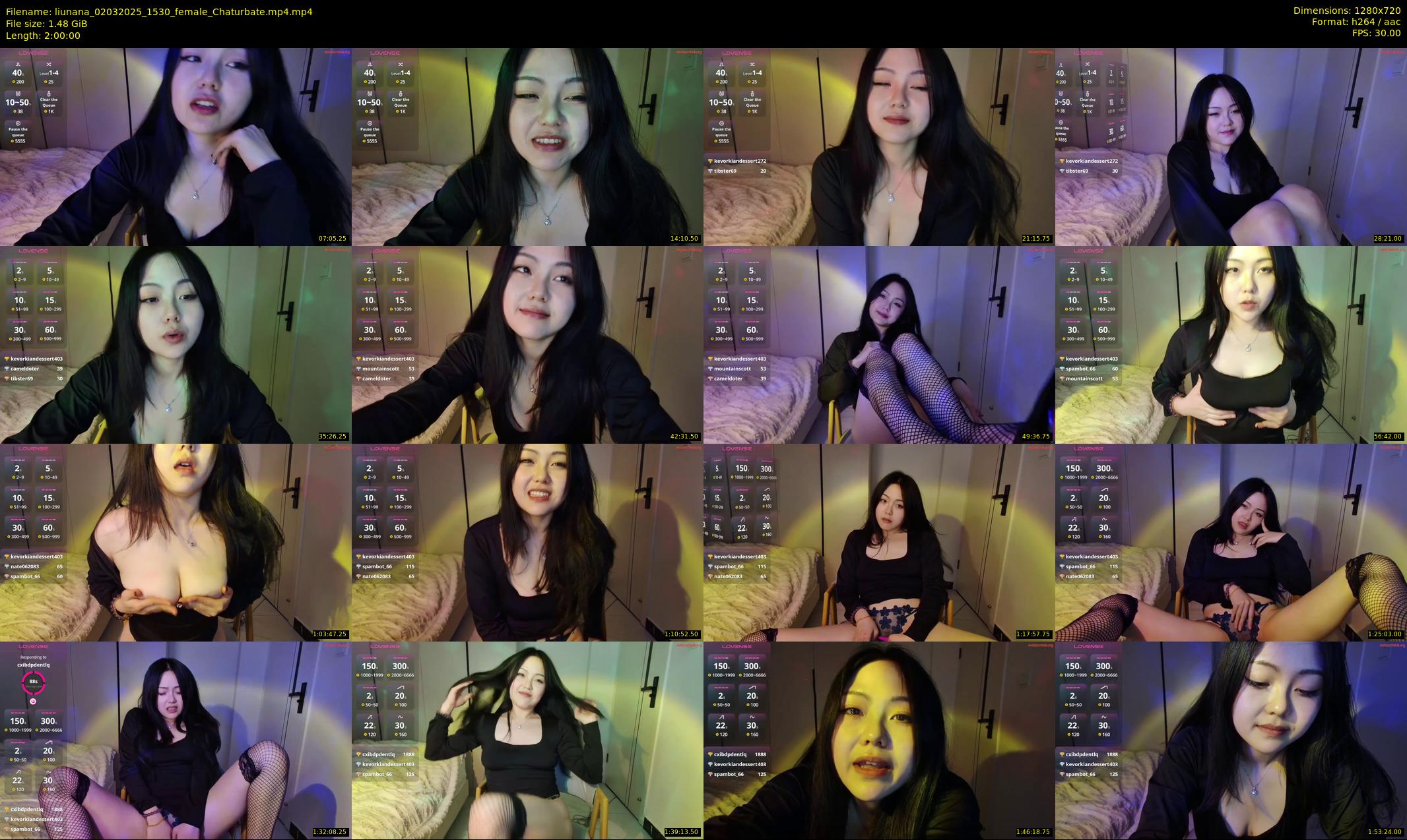 liunana — 120 minute Chaturbate female cam show recording, 720p, Mar 2, 2025