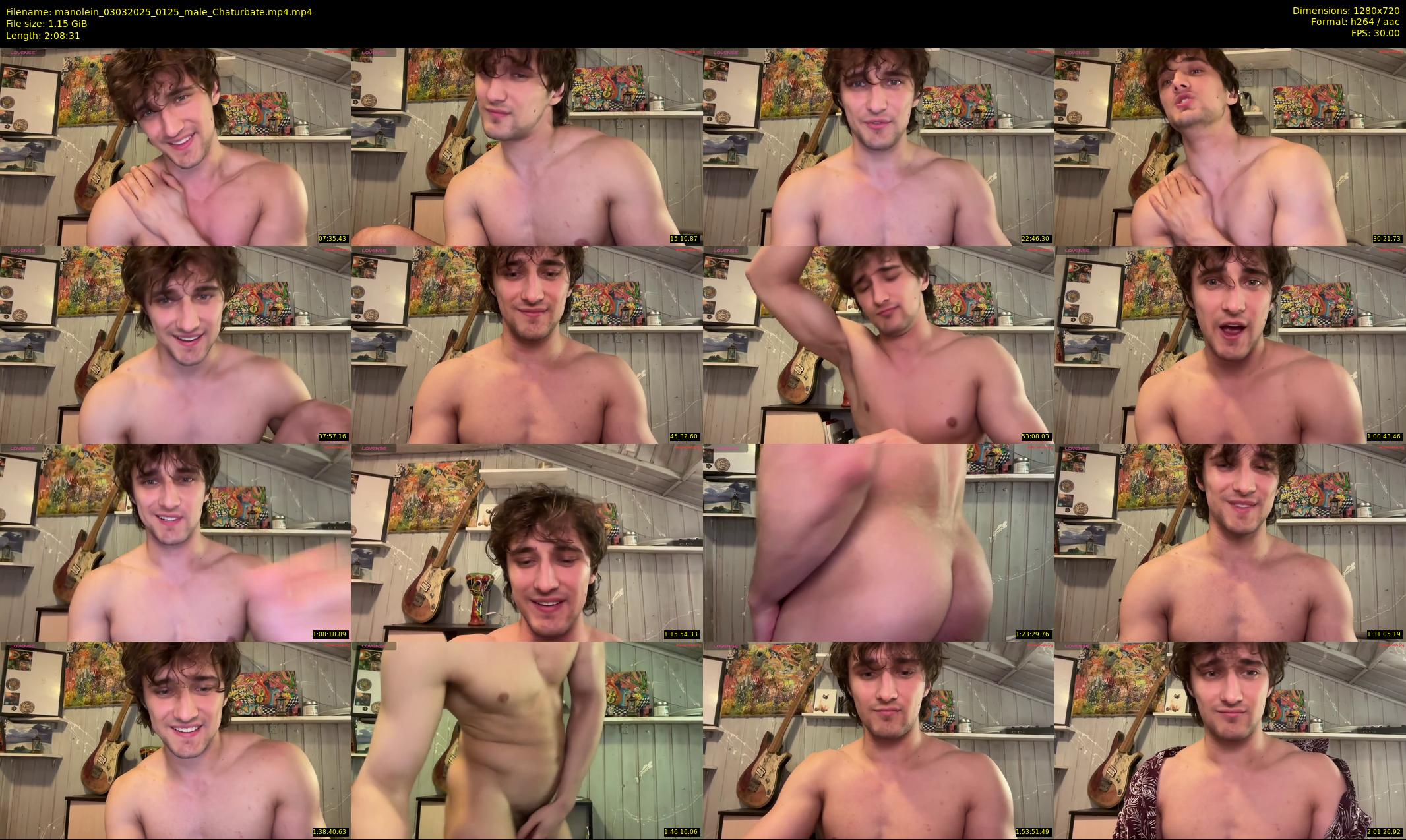 manolein — 129 minute Chaturbate male cam show recording, 720p, Mar 3, 2025