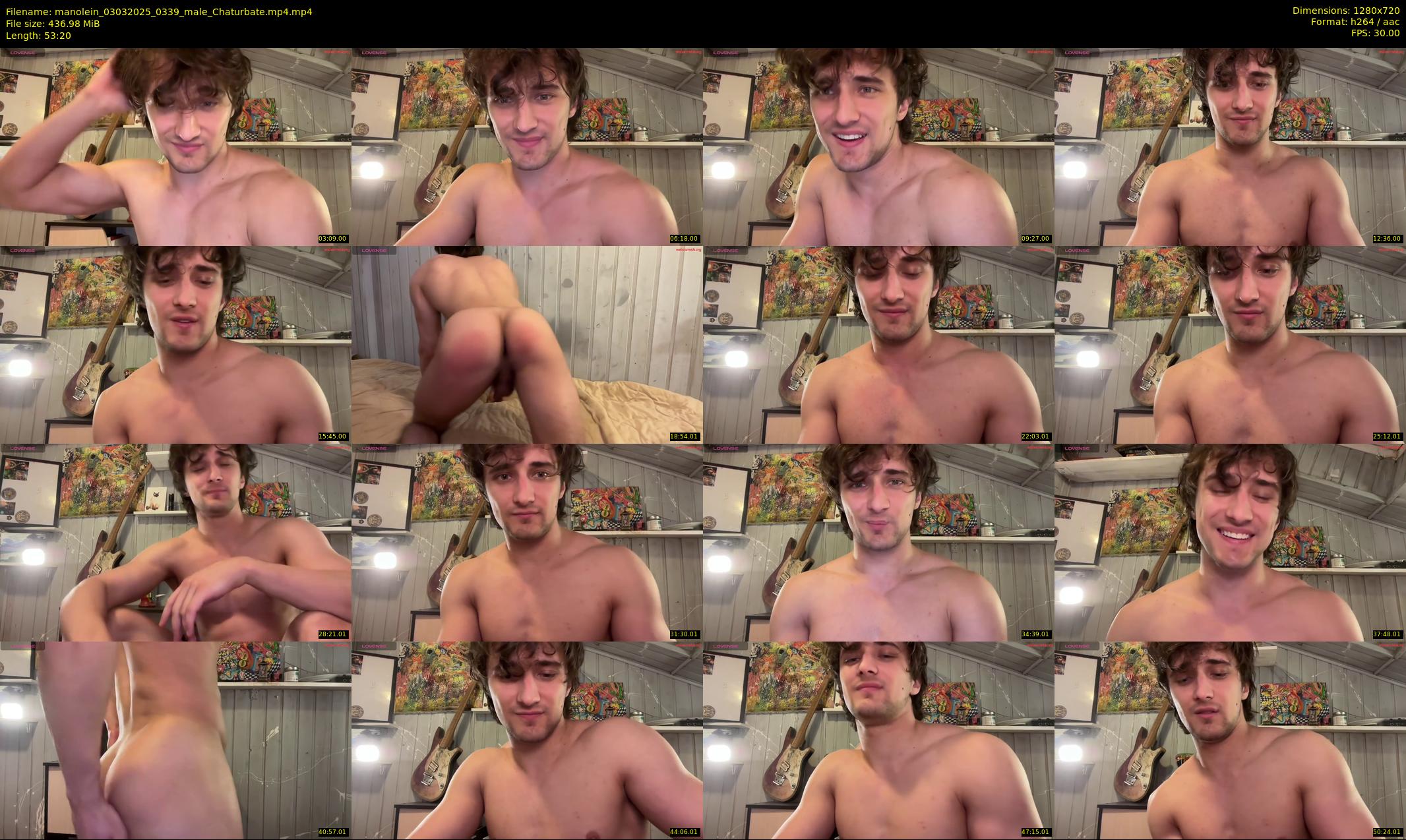 manolein — 54 minute Chaturbate male cam show recording, 720p, Mar 3, 2025